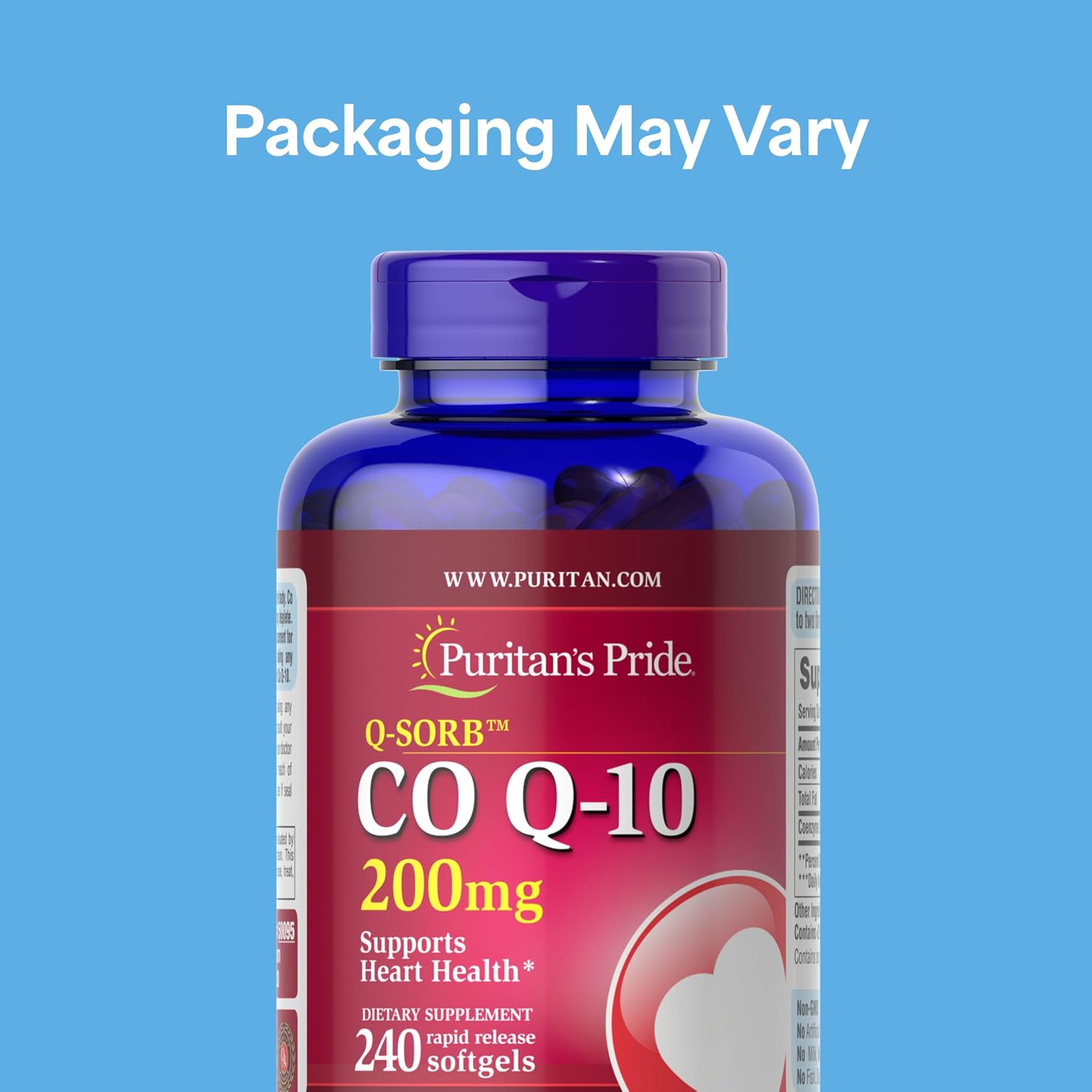 Puritan's Pride Coenzyme CoQ10 200mg, 240 Softgels