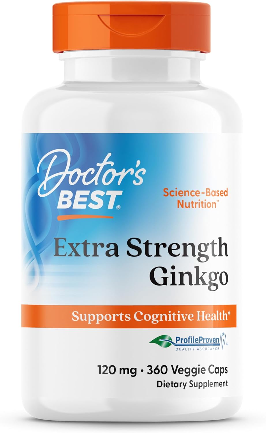 Doctor's Best Extra Strength Ginkgo Biloba Capsules 120 mg - Brain Supplement for Memory and Focus Support, Herbal Cognitive Health Support- 120 Count (Pack of 1)