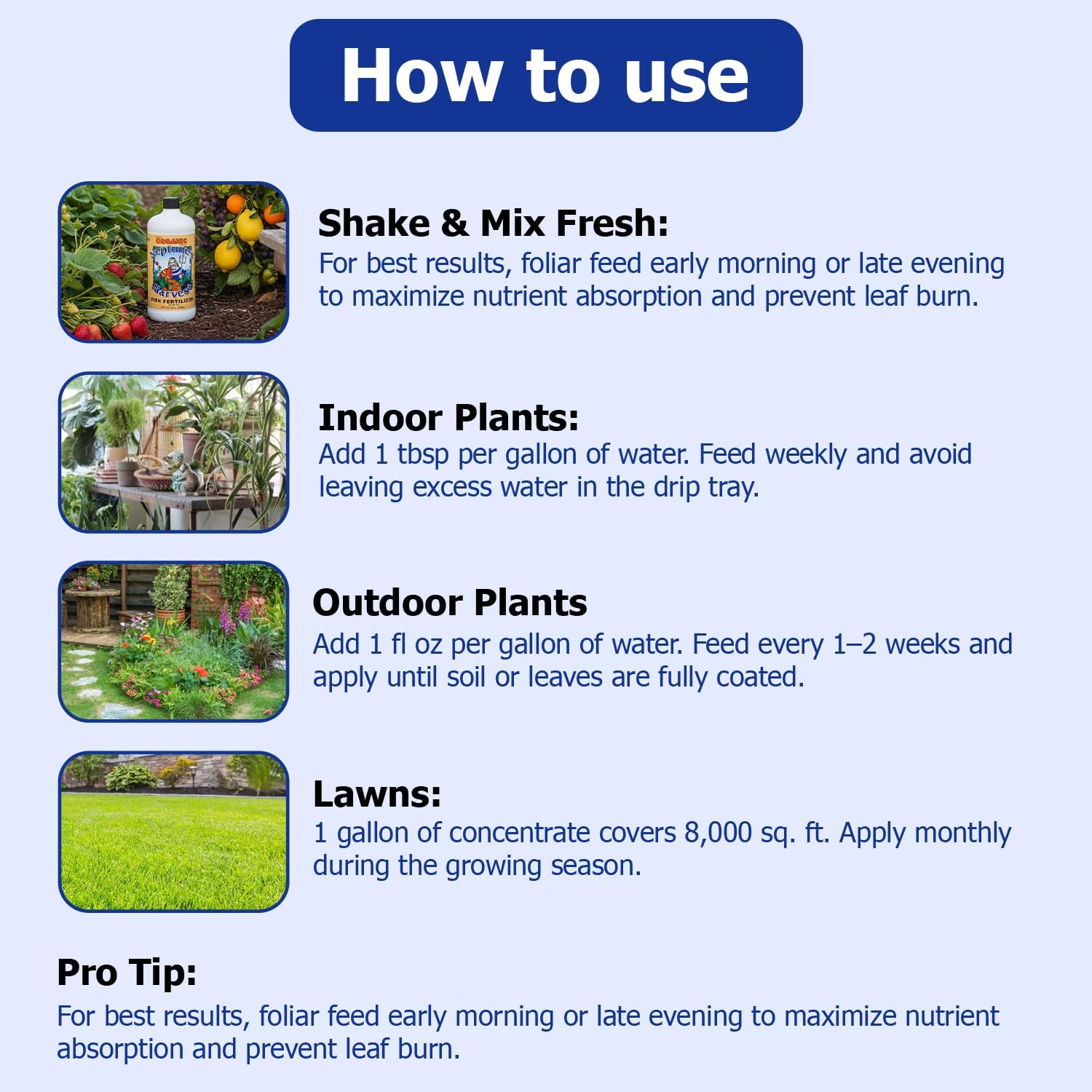Neptune's Harvest Fish Fertilizer (2-4-1) - Organic Liquid Plant Fertilizer - Fish Hydrolysate for Vegetables, Flowers, Fruit, Trees, Grass - Indoor and Outdoor Plant Food (Gallon)