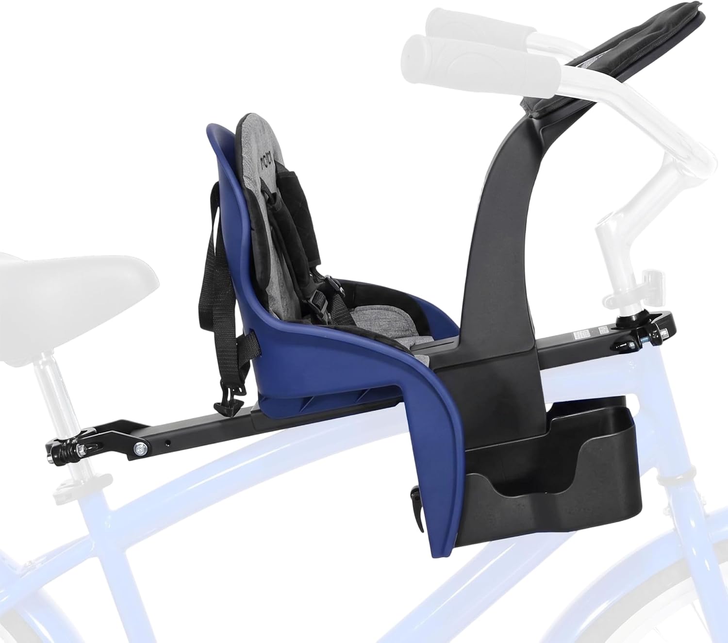 KaZAM Front-Mounted Child Bike Seat – Kangaroo & Wallaby Models with Padded Front Bumper/Dashboard
