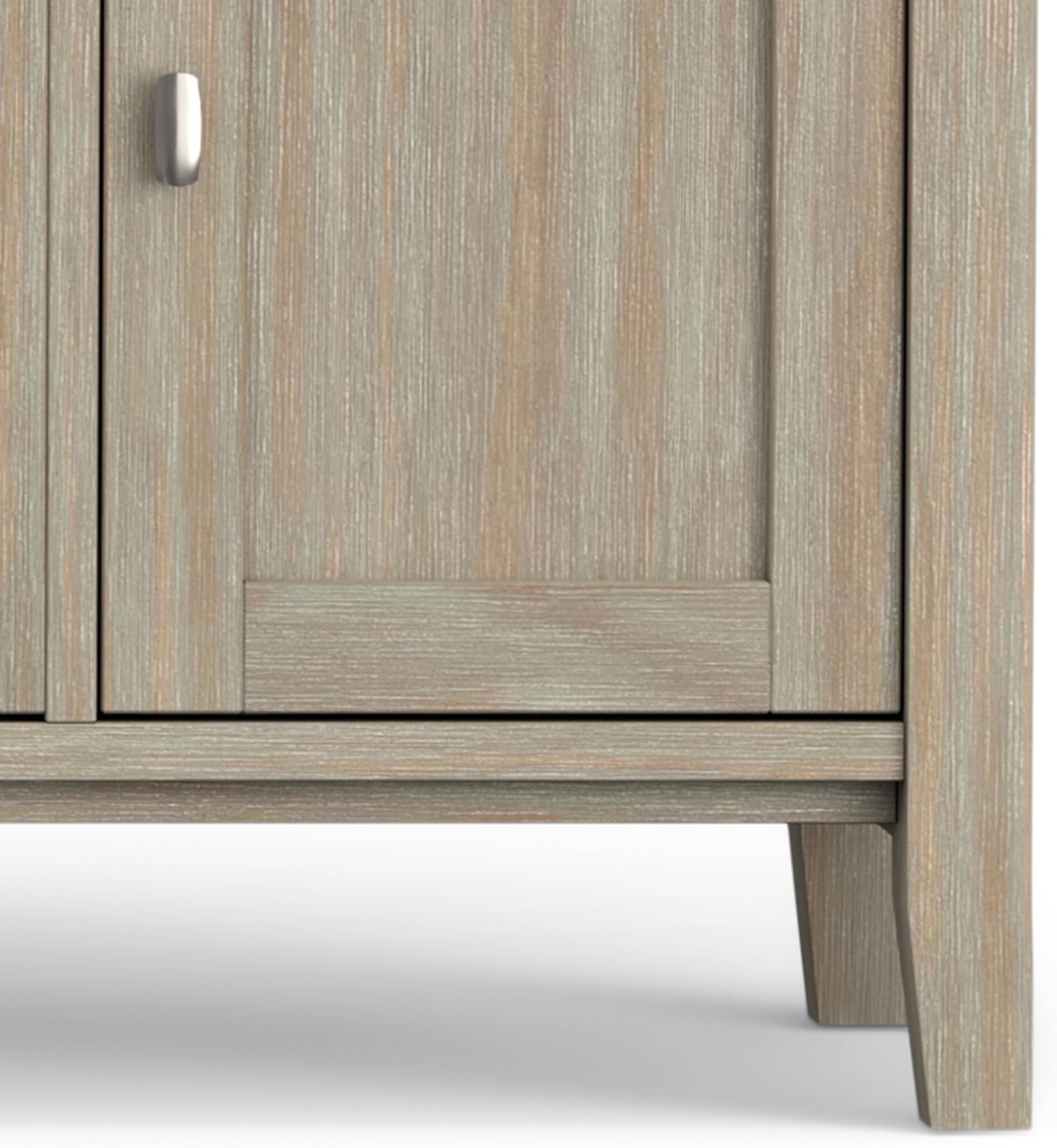 SIMPLIHOME Warm Shaker 47" Wide Solid Wood TV Stand in Light Golden Brown