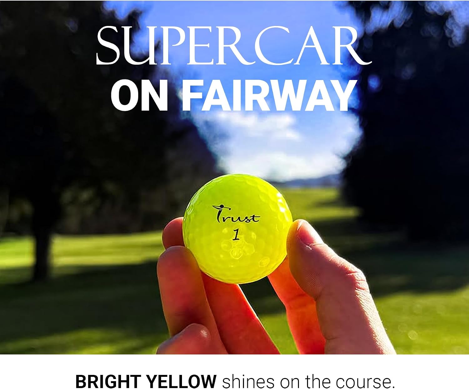 Trust Golf Balls - Aurora & Rosa Crystal Urethane Series | Eye-Catching & Easy to Spot | Maximum Distance, Soft Feel, Straight Flight