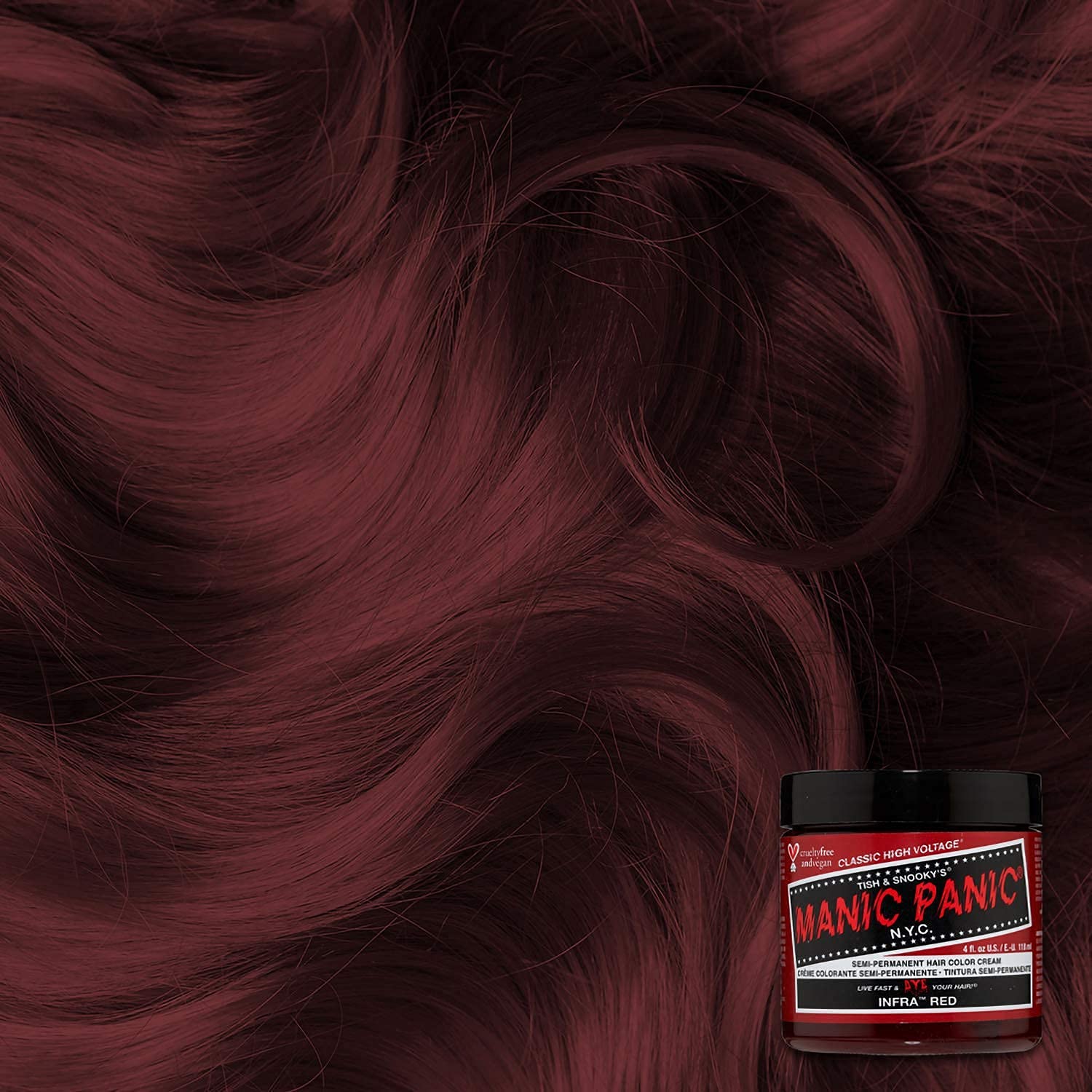 MANIC PANIC Classic Cotton Candy Pink Semi Permanent Hair Color - Bright Pink Hair Dye for Women & Men That Lasts 4-6 Weeks - Vegan, Ammonia & Cruelty-Free - Create & Mix Custom Shades (4oz / 2pk)