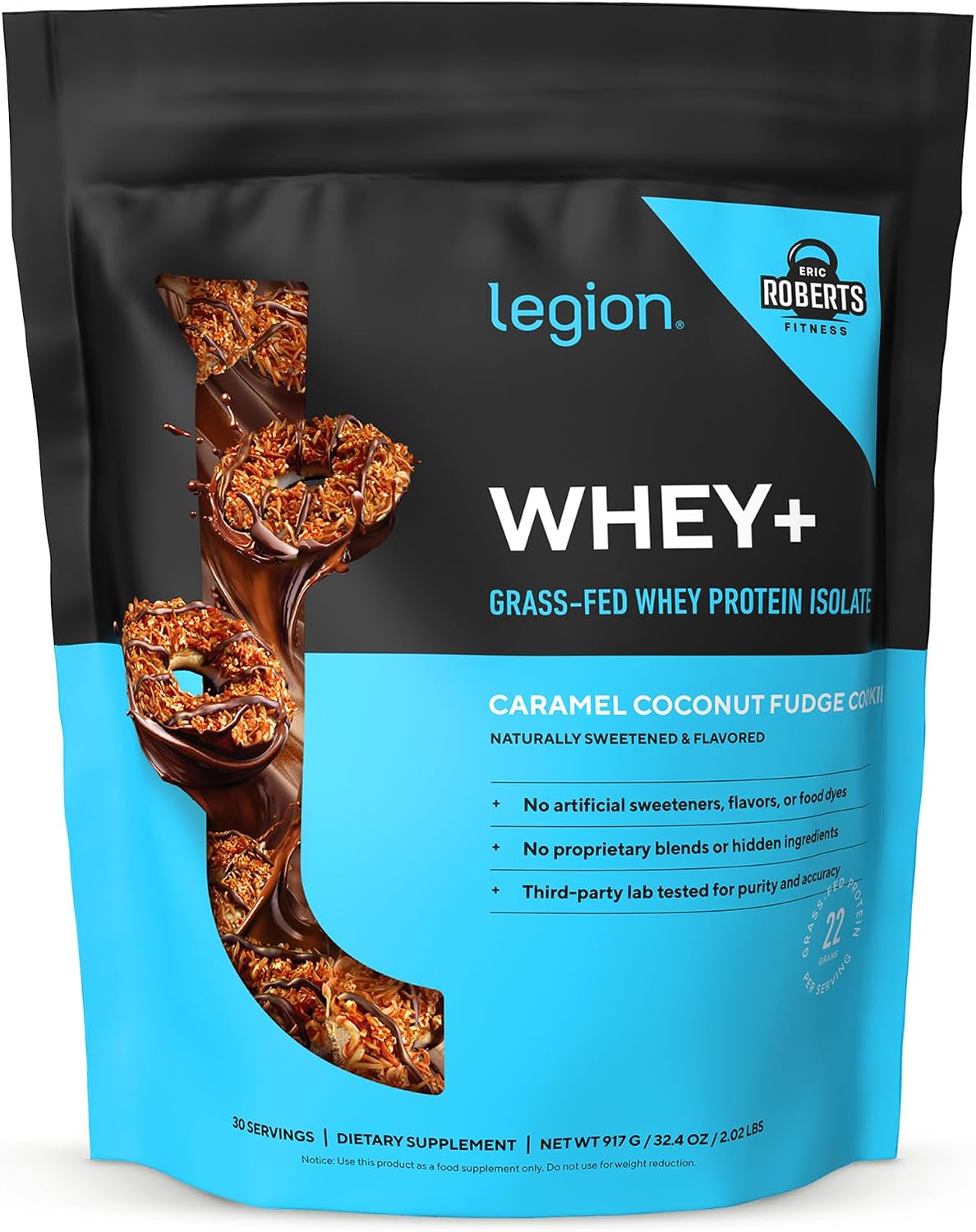 LEGION Whey+ Protein Whey Isolate from Grass Fed Cows (French Vanilla, 30 Servings) - Whey Protein Isolate Powder, Low Calorie, Non-GMO, Sugar Free, Lactose and Gluten Free, All Natural Protein Powder