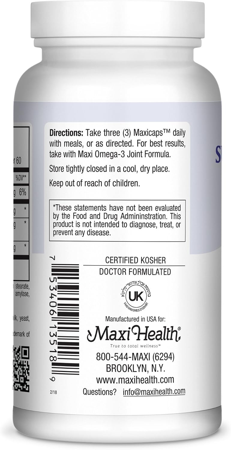 Maxi Health Super Glucosamine Complex – Joint Supplements for Men & Women – Glucosamine Sulfate with MSM, Bromelain, & Potassium – Bone Strength