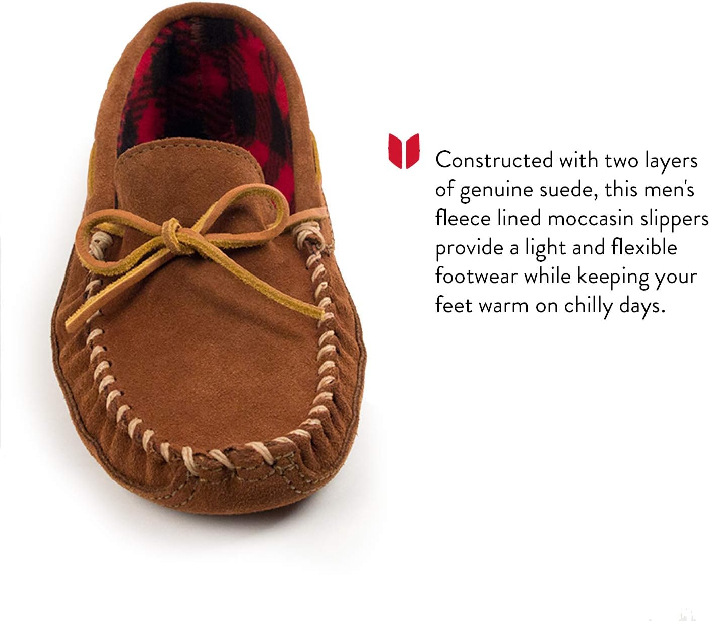 Minnetonka Men's Double Bottom Fleece Slipper