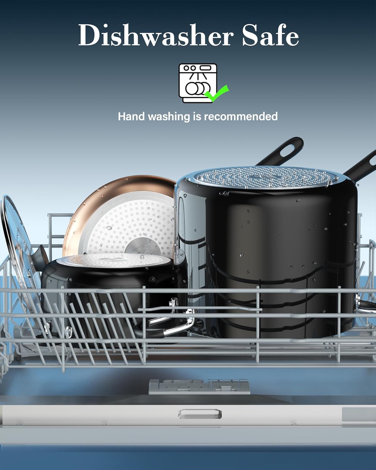 Cook N Home 10.5 Quart Non Stick Stock Pot with Lid, Large Pots for Cooking