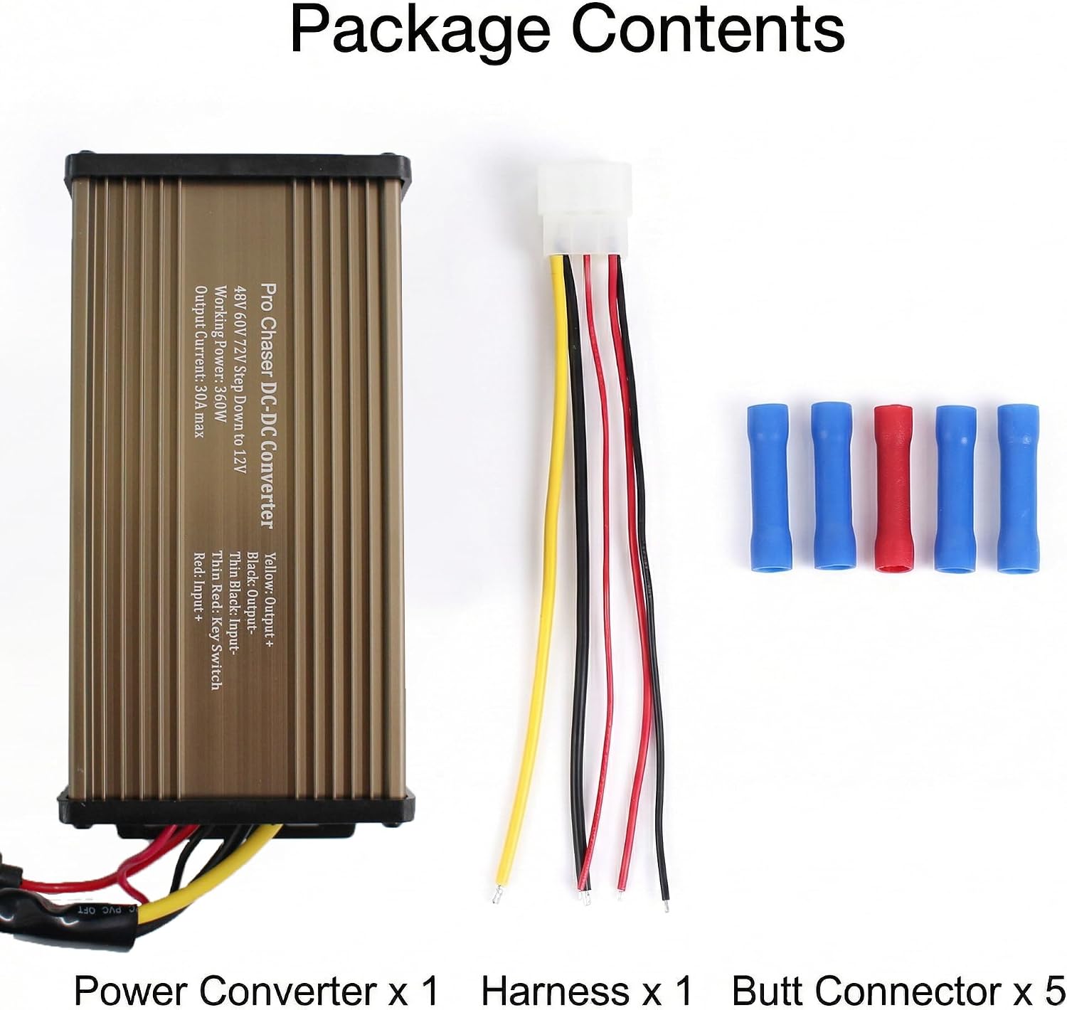 Pro Chaser DC-DC 72V 60V 48V Volt Voltage to 12V Step Down Voltage | Voltage Reducer Regulator 10A 15A 20A 25A 30A 35A for Scooters Bicycles & Golf Carts