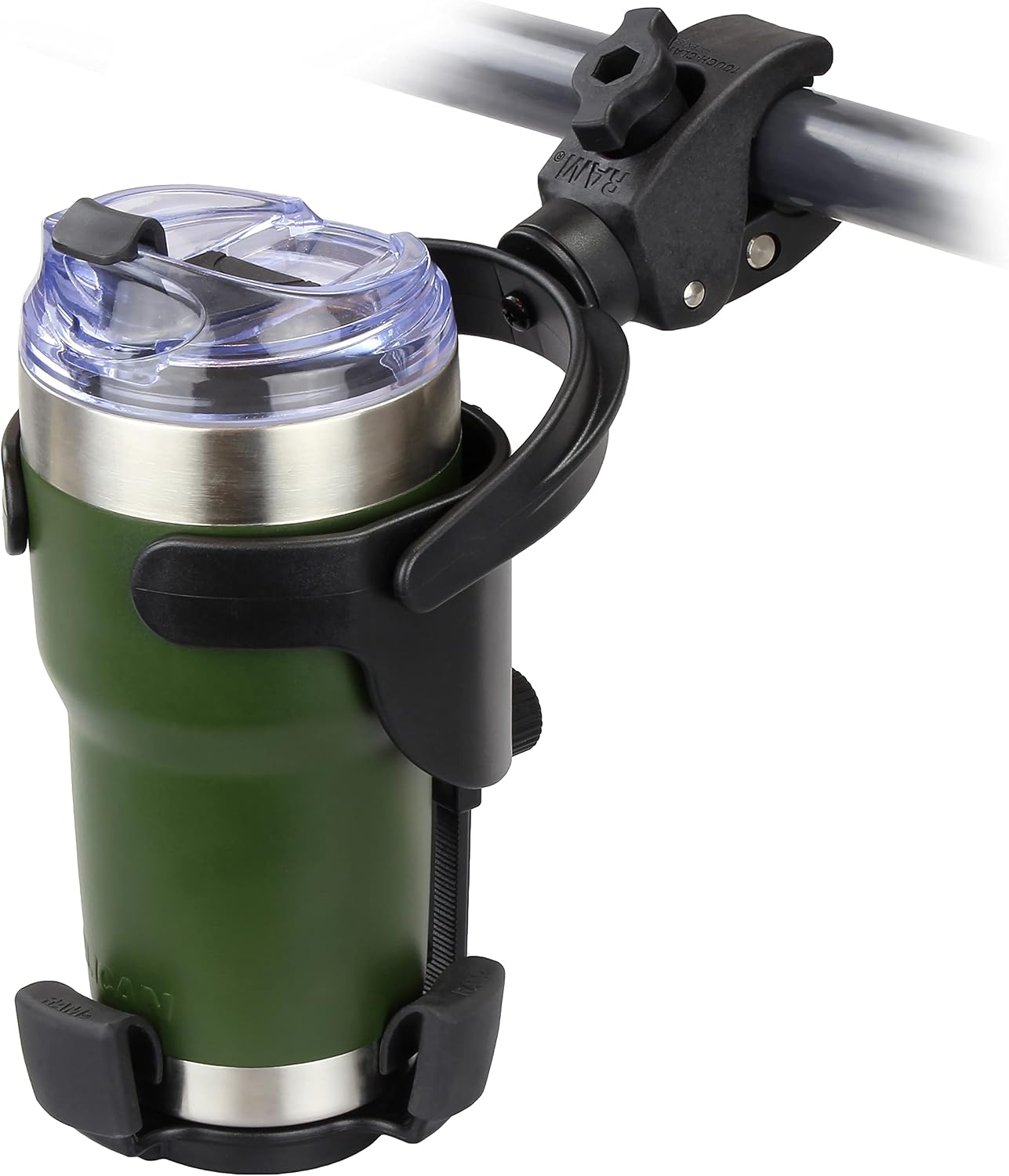 RAM Mounts Motorcycle Level Cup XL Drink Holder with Tough-Claw | Self-leveling holder for bottles and tumblers up to 32 oz