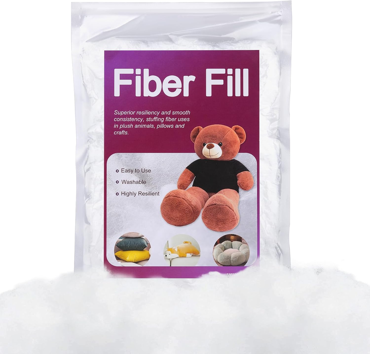 BUTUZE 250g/8.8oz Polyfill Stuffing Fiber Fill,Stuffing for Stuffed Animals