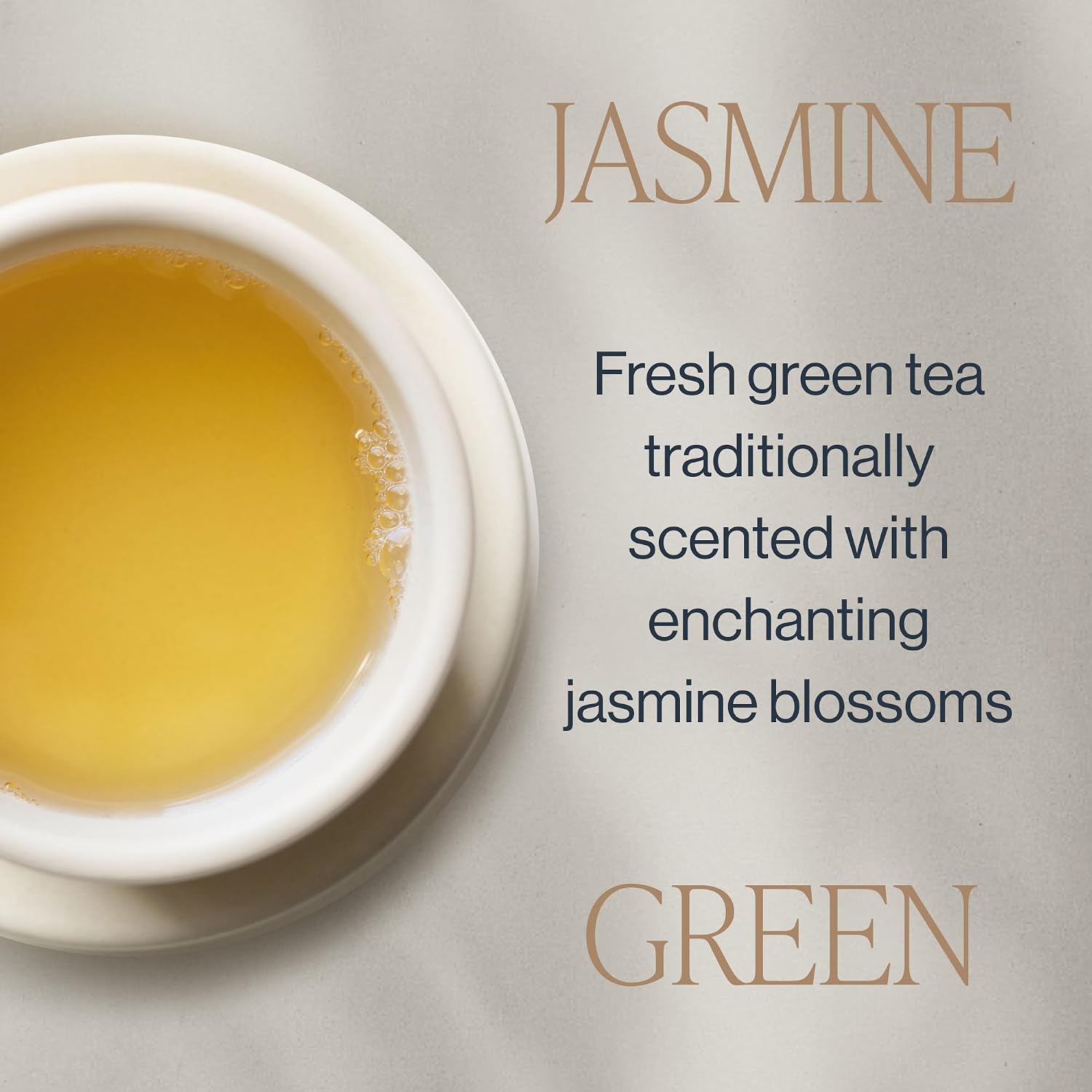 Rishi Tea Jasmine Organic Chinese Green Sachet Tea Bags, Caffeinated, 15ct | Floral Aroma and Taste, Jasmine Flower, Calm, Sustainable, 15 Servings