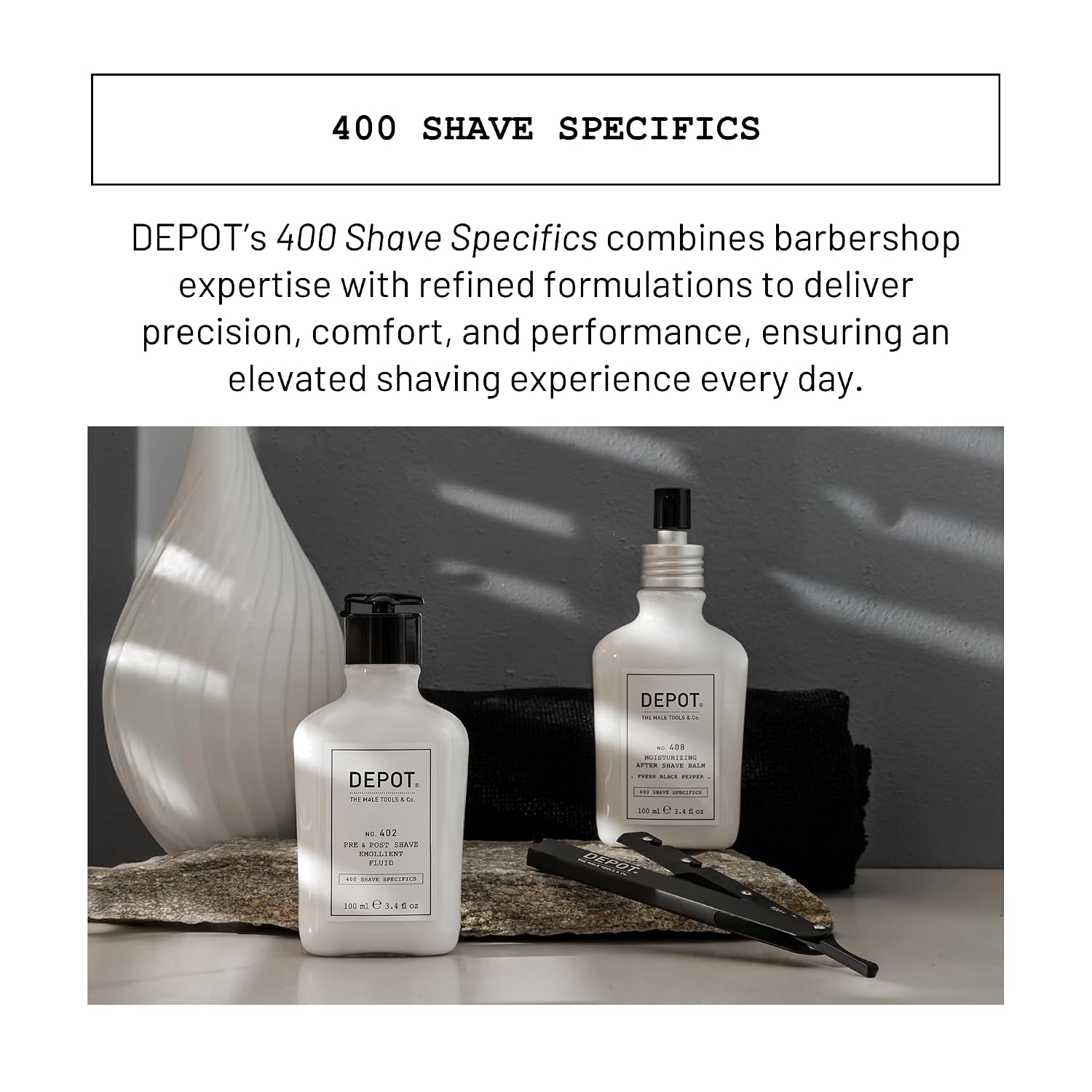 DEPOT No. 408 Moisturizing After Shave Balm | Classic Cologne, 3.4 Fl Oz