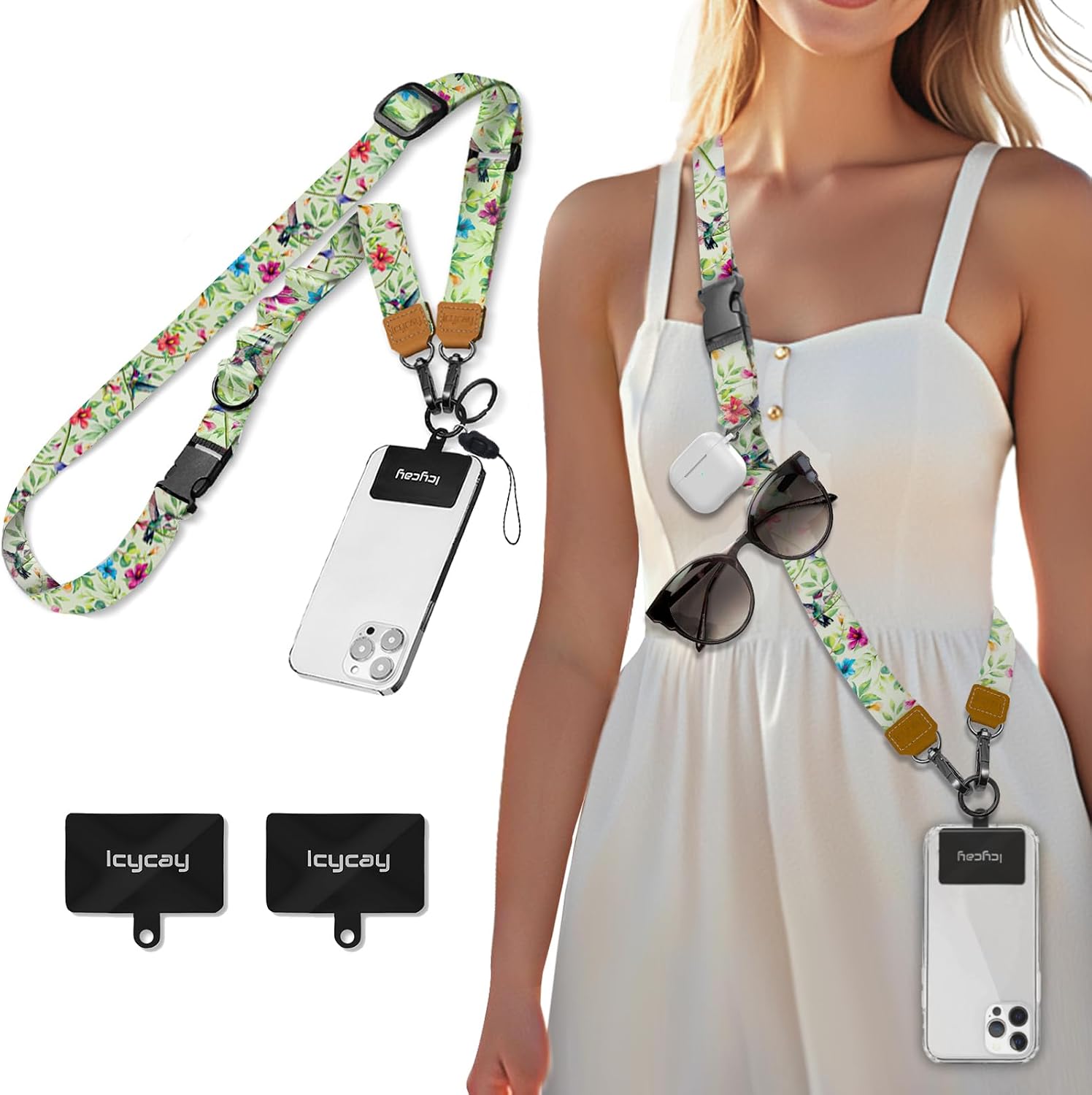 Icycay Phone Lanyard Crossbody Strap Neck Adjustable Teacher Women Cat