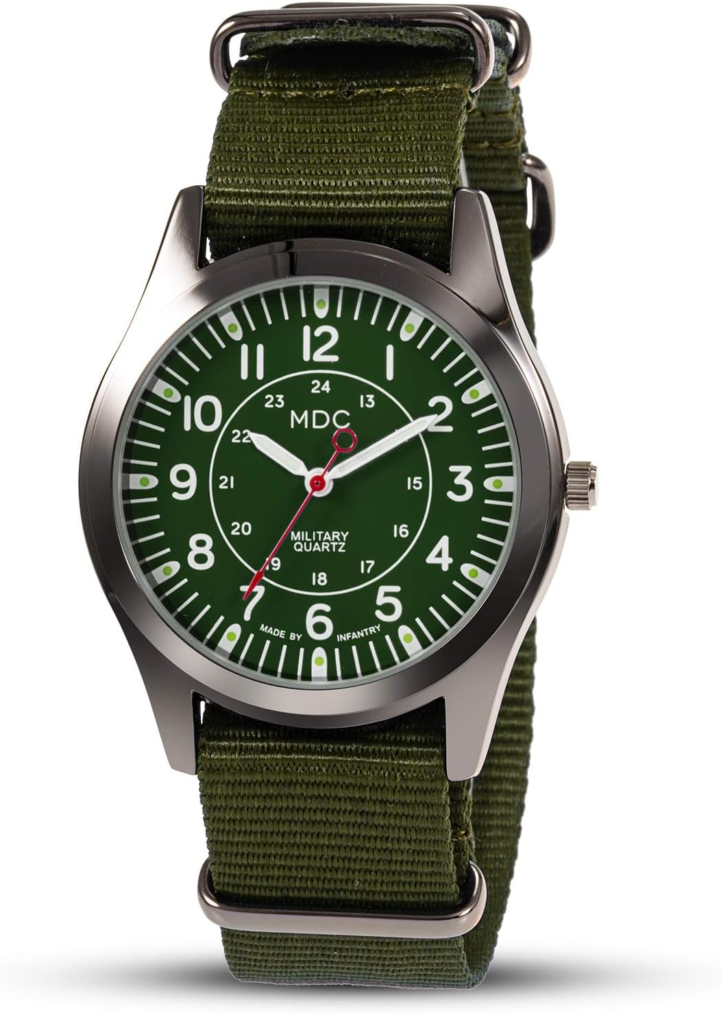 Infantry MDC Mens Military Field Watch, Japanese Quartz, Slip-Thru Nylon