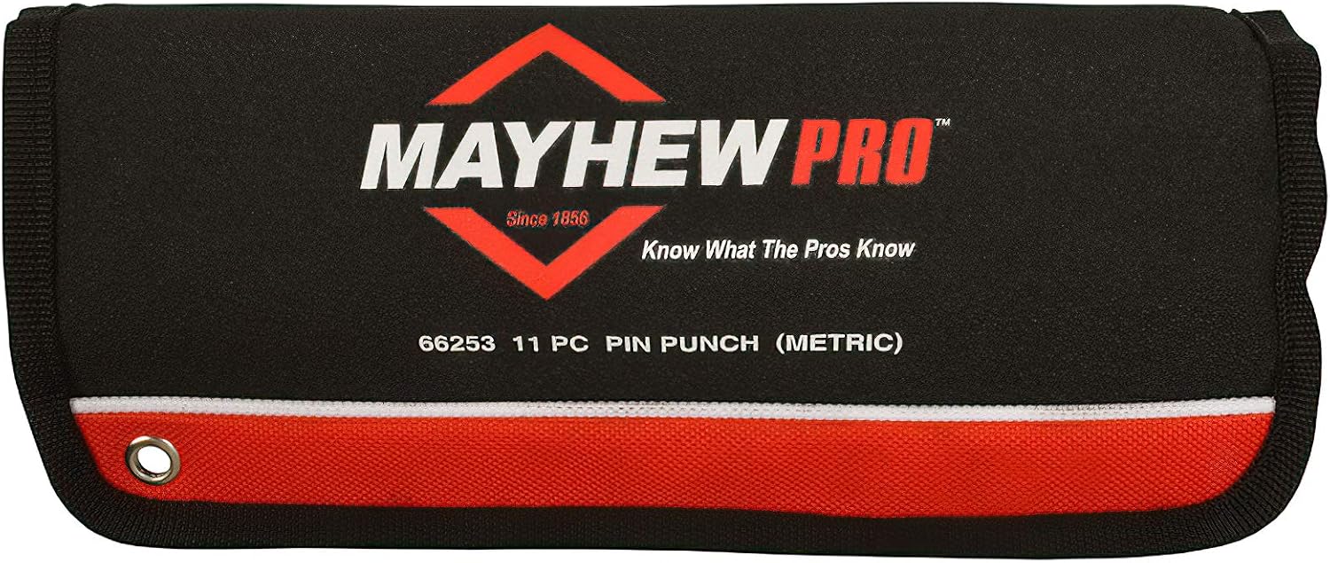 Mayhew 66253 11-Piece Hardened Steel Pin Punch 11 Piece Metric