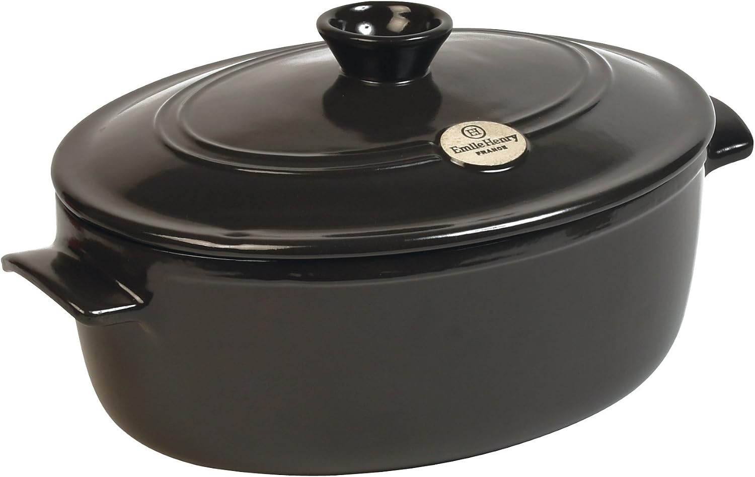 Emile Henry Flame Round Stewpot Dutch Oven, 5.5 Quart, Burgundy