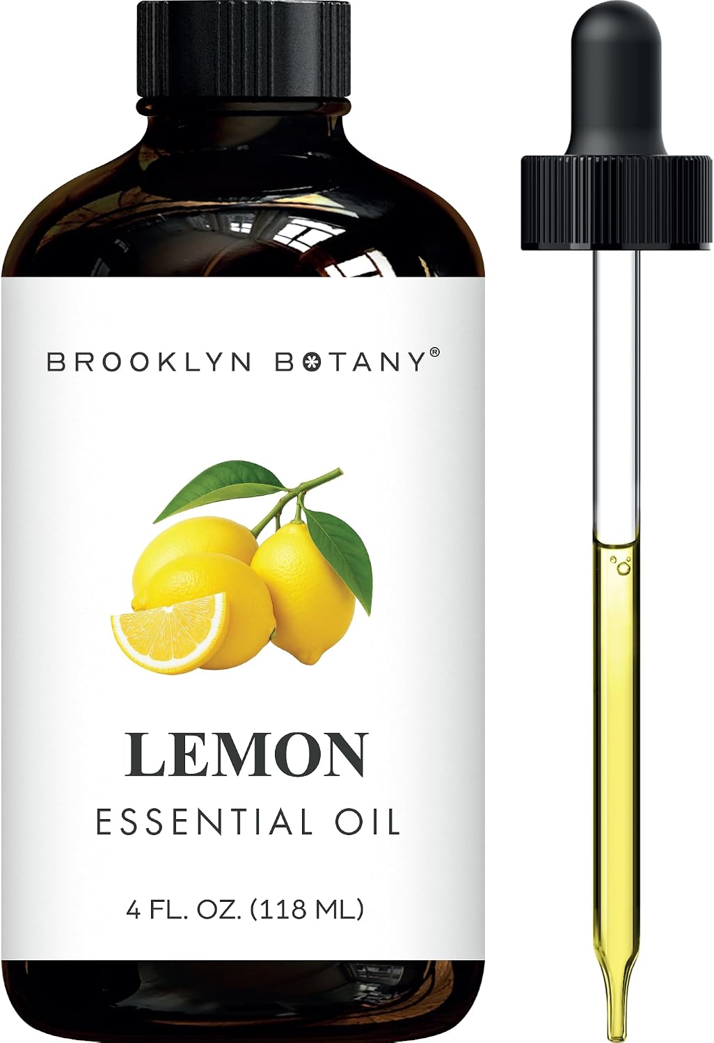 Brooklyn Botany Peppermint Essential Oil - Huge 4 Fl Oz - 100% Pure and Natural - Premium Grade with Dropper - for Aromatherapy and Diffuser