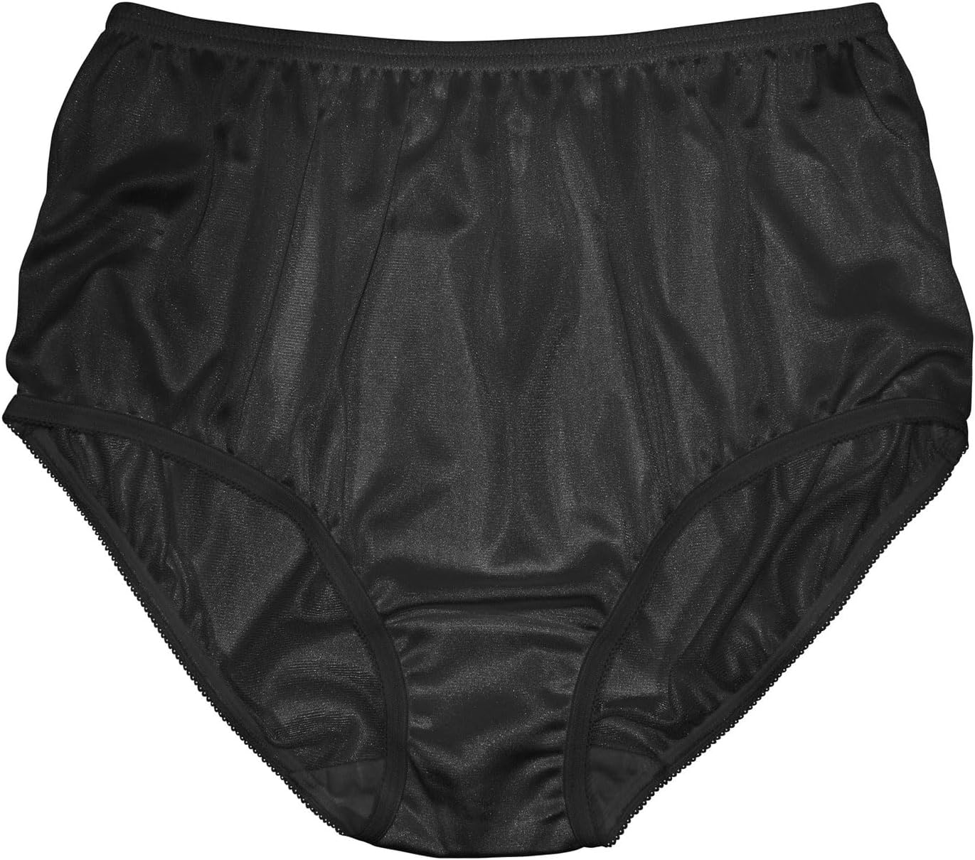 Teri Women's 331 Plain Jane Classic Nylon Silky-Smooth Lightweight Breathable Full Coverage Brief Panty - 4 Pack