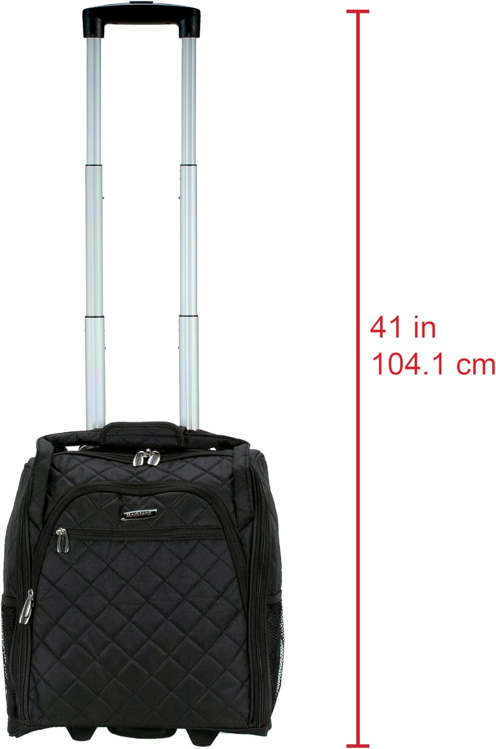 Rockland Melrose Upright Wheeled Underseater Carry-On Luggage, Red