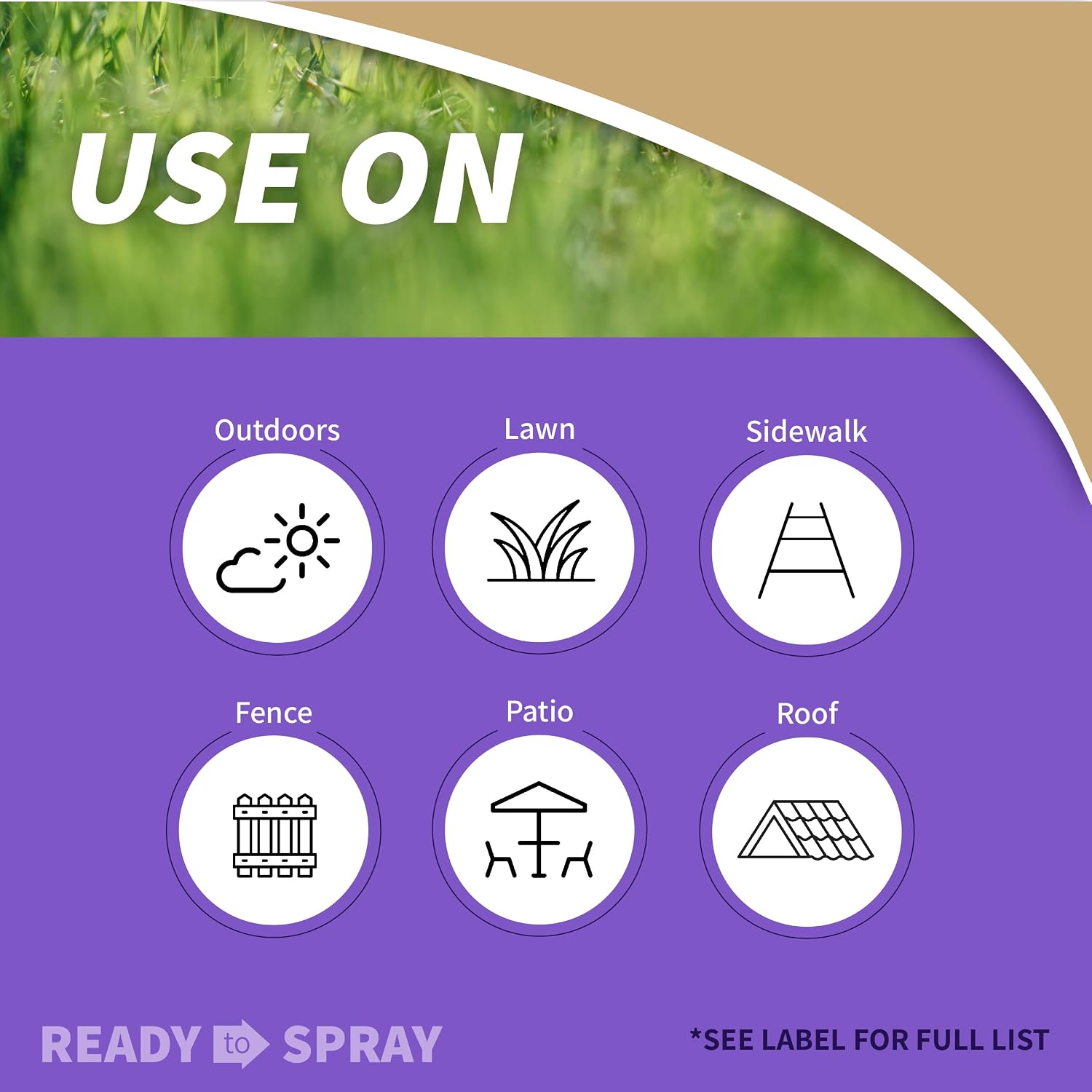 Bonide MossMax, 32 oz Ready-to-Spray Control for Algae, Moss and Lichens, Outdoor Home and Garden Use, Nonstaining Formula