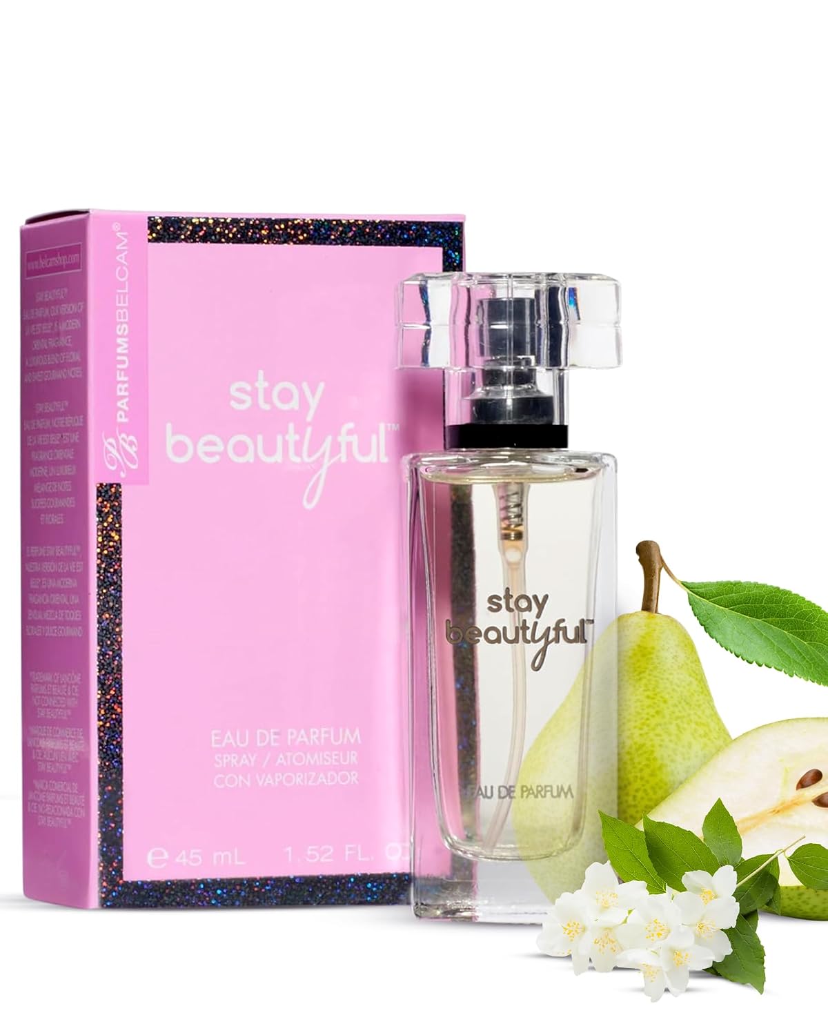 PB ParfumsBelcam Stay Beautiful Eau De Parfum Spray for Women, Floral and Fresh Fragrance, Long-Lasting Scent for Day & Night Wear