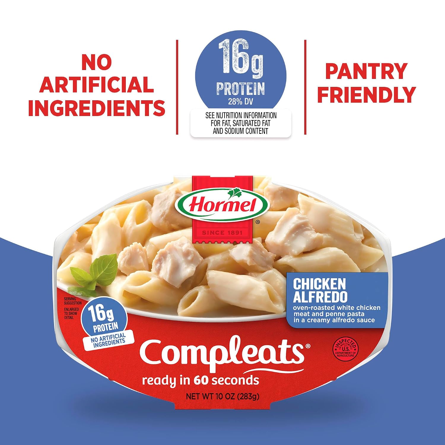 HORMEL COMPLEATS Chicken Alfredo Microwave Tray, 10 Ounces