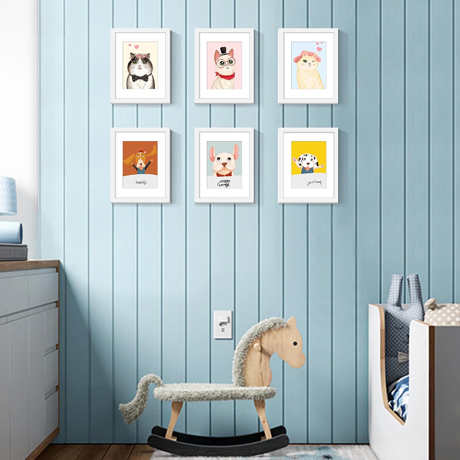 upsimples 12x12 Picture Frame, Gallery Glass Poster Frames Set of 3, Black