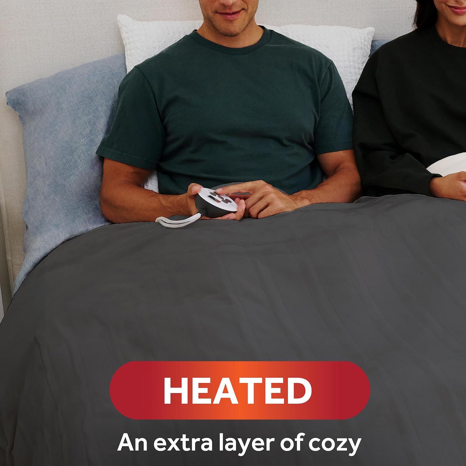 Sunbeam Electric Royal Posh Velvet Heated Blanket, 12 Heat Settings, 12-Hour Selectable Auto Shut-Off, Fast Heating, Warm and Lush, Champagne Color, King, 90" x 100"