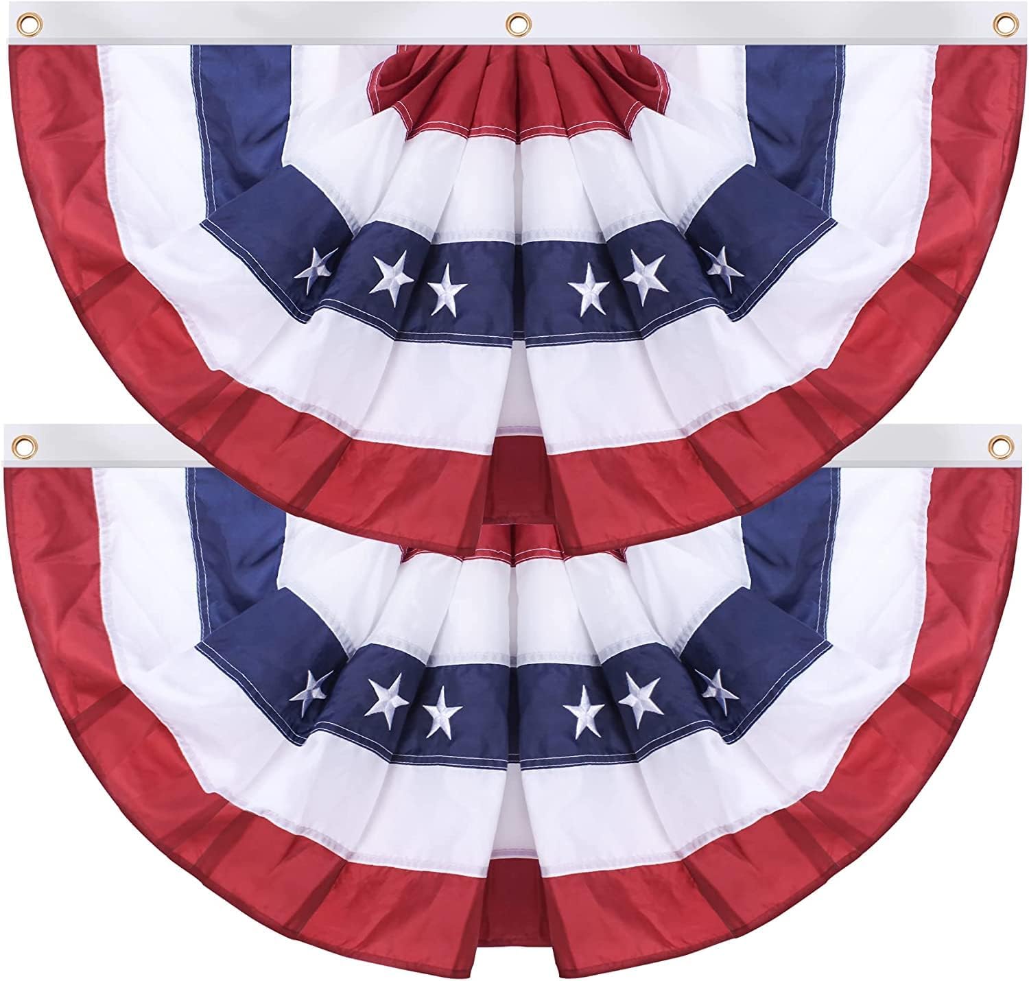 American Flag 4x6 FT, US Flags with Embroidered Stars, Sewn Stripes, Brass Grommets, Durable USA Flag for Outdoor