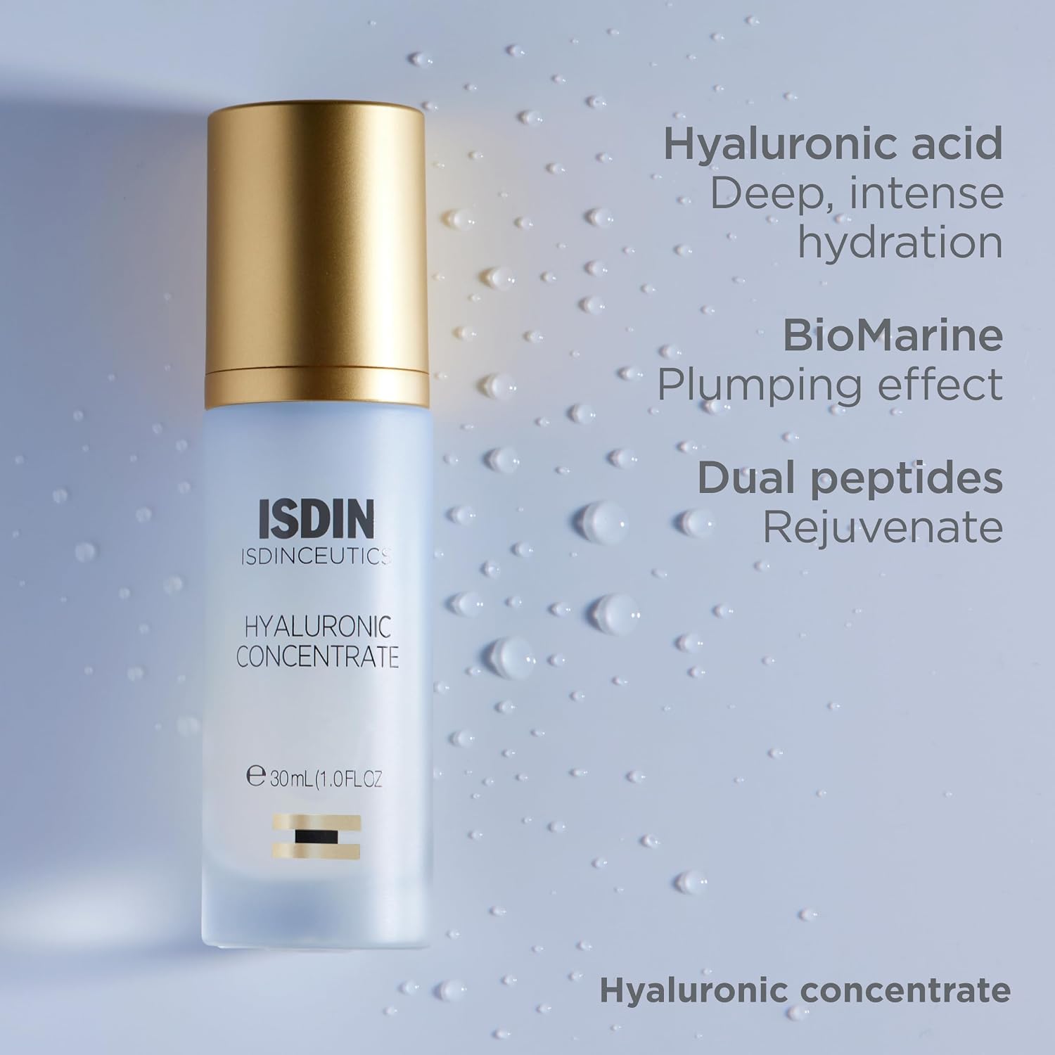 ISDIN Isdinceutics Hyaluronic Concentrate Hydrating Face Serum, 1 fl oz