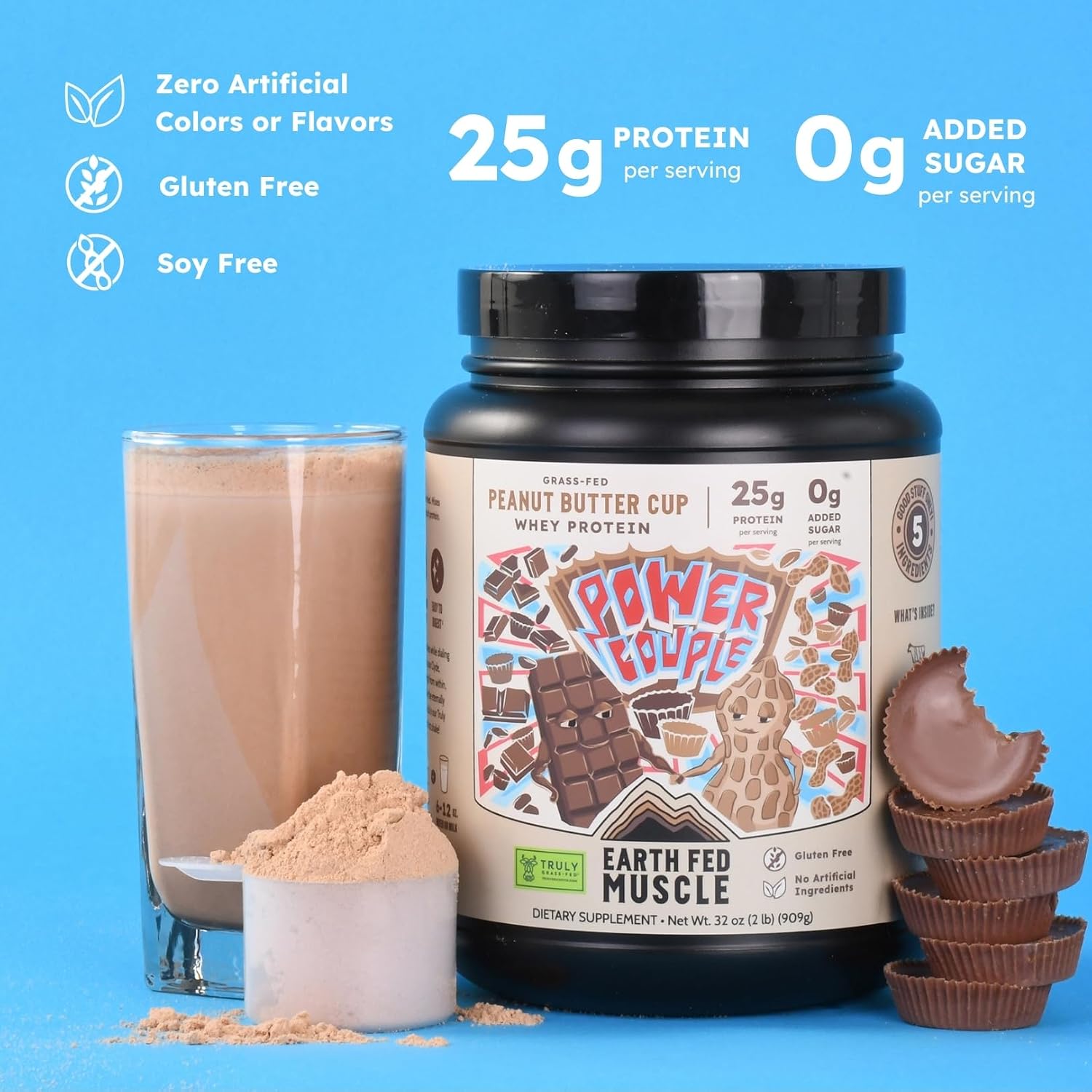 Earth Fed Muscle Whey Back Vanilla Irish Grass Fed Whey Protein Isolate | 25g protein per scoop, Third-Party Certified. Smooth vanilla, zero artificial sweeteners. Cold-processed in Ireland.