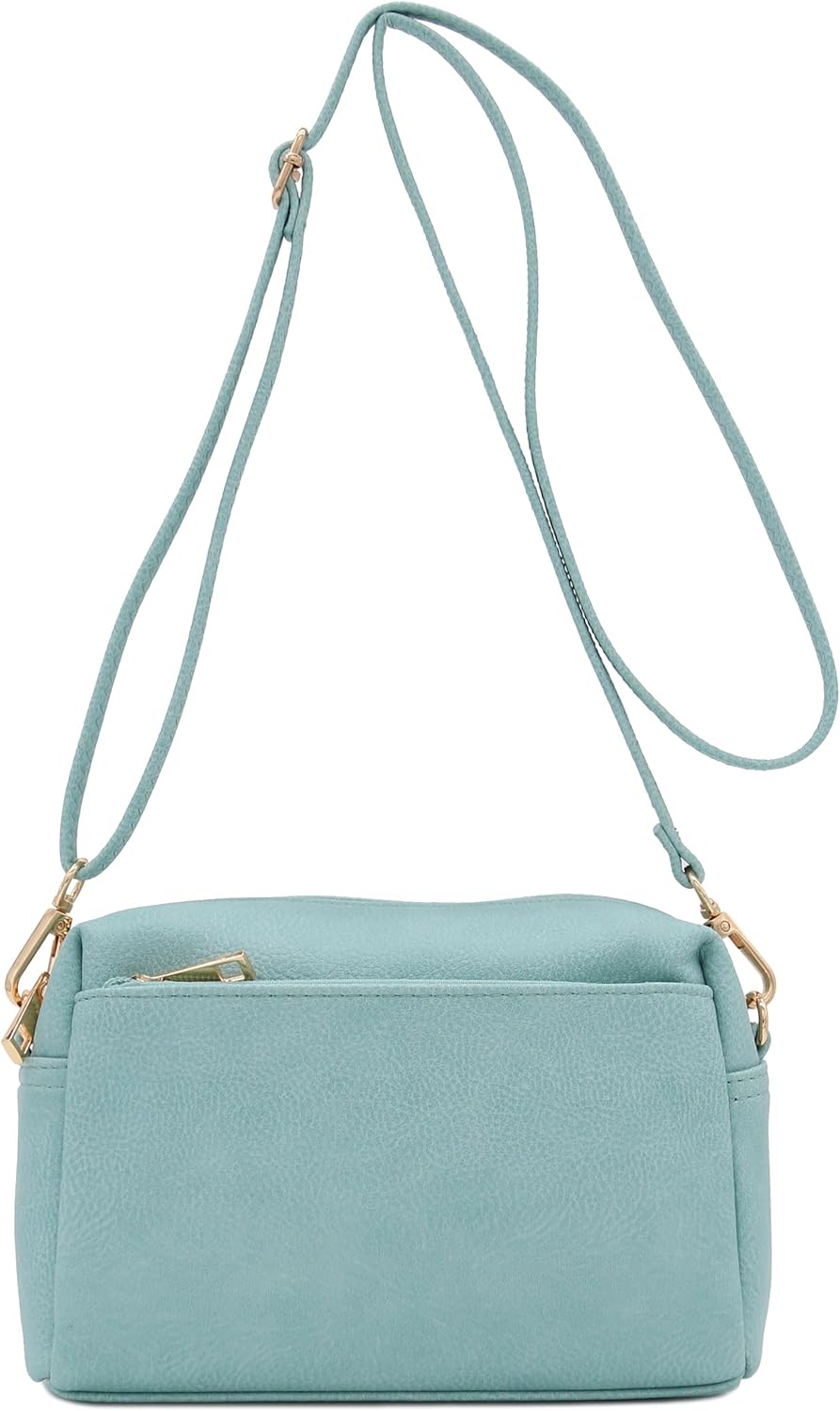 Triple Zip Small Crossbody Bag