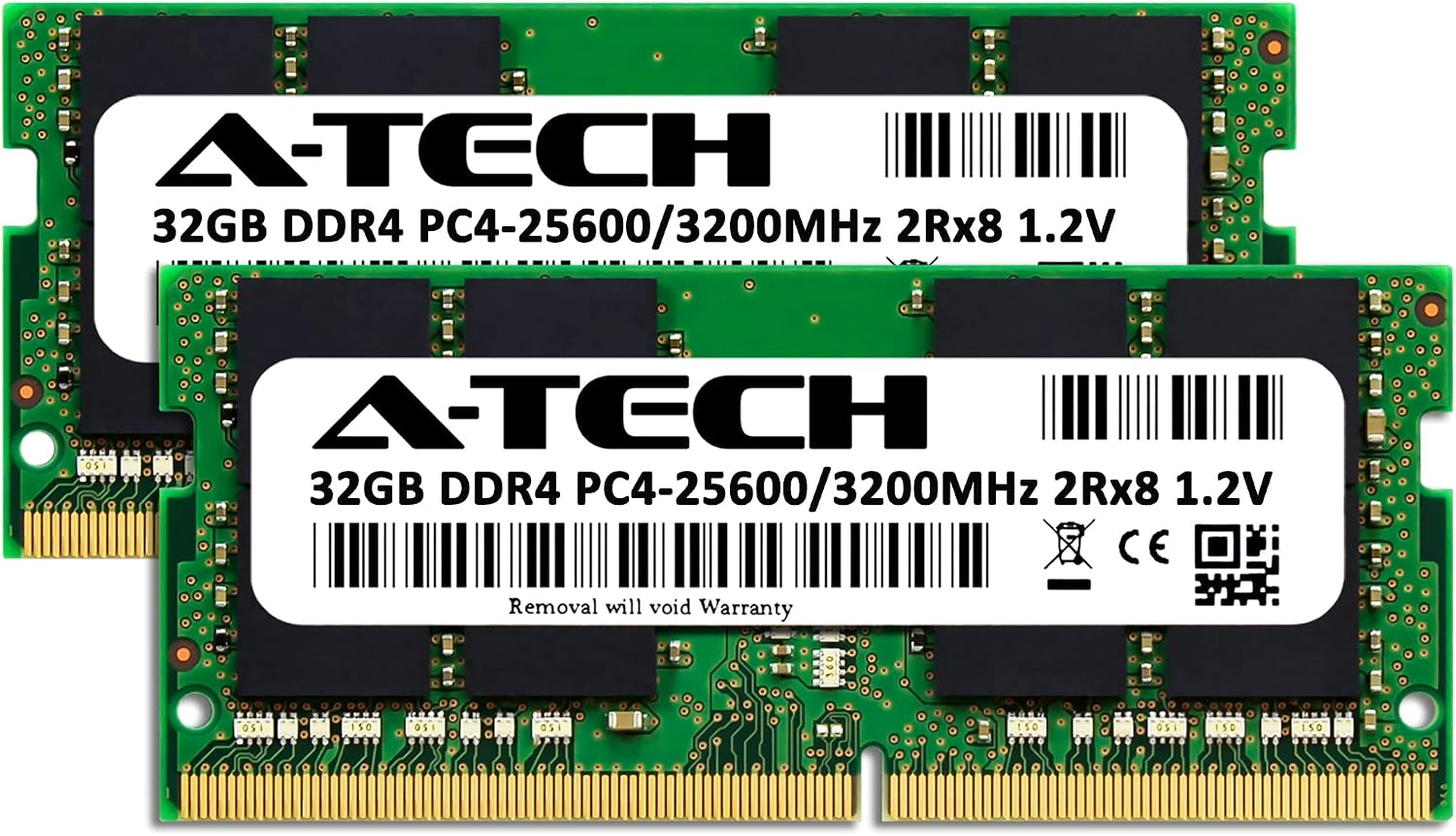 A-Tech 8GB DDR4 3200 MHz SODIMM PC4-25600 (PC4-3200AA) CL22 Non-ECC Laptop RAM Memory Module