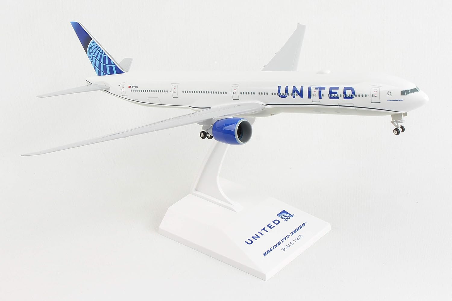 SkyMarks American Airlines Boeing 777-300 1/200 Airplane Model Kit – New Livery Highly Detailed Snap-Fit Collectible with Display Stand for Adult Collectors Ages 14+