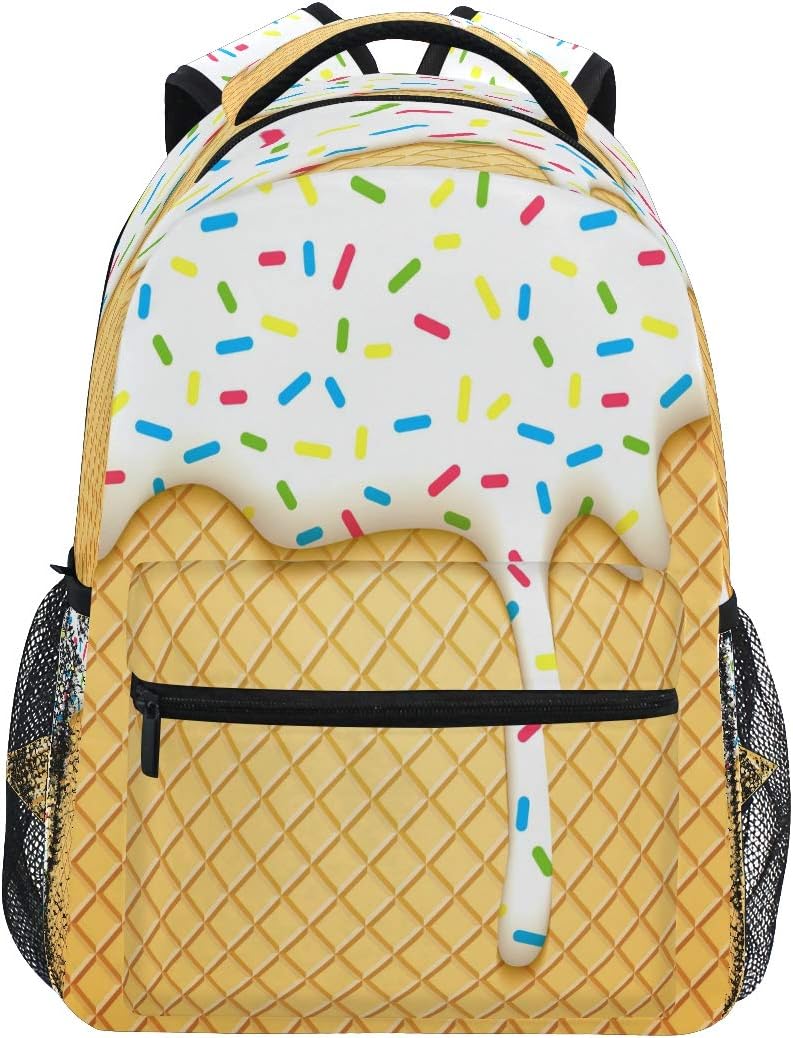 Blueangle Ice Cream Backpack for Girls, Cute School Laptop Backpack