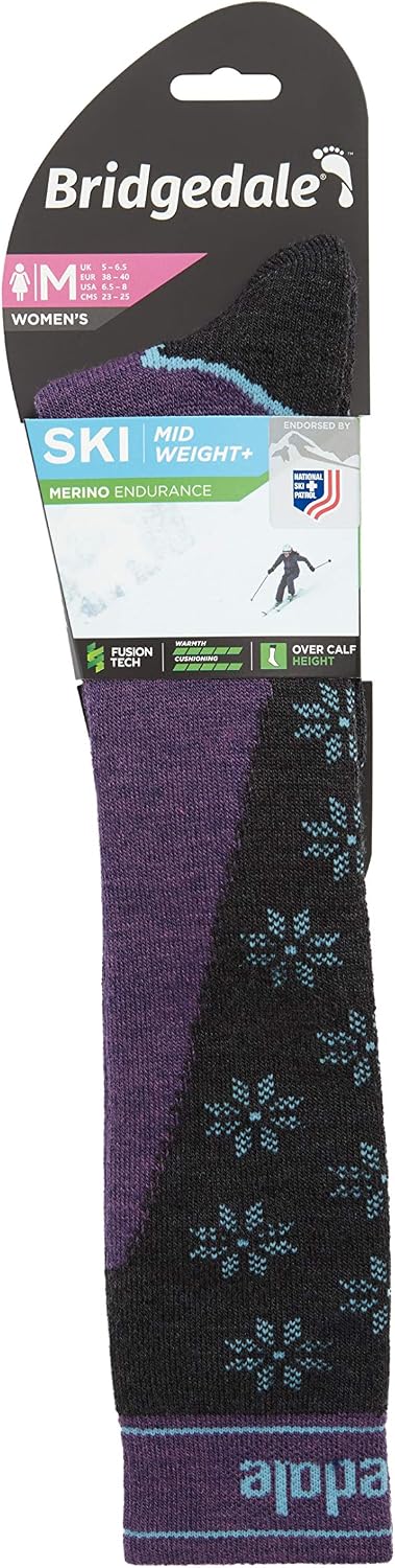 Bridgedale womens Midweight Plus Ski - Merino Endurance Socks