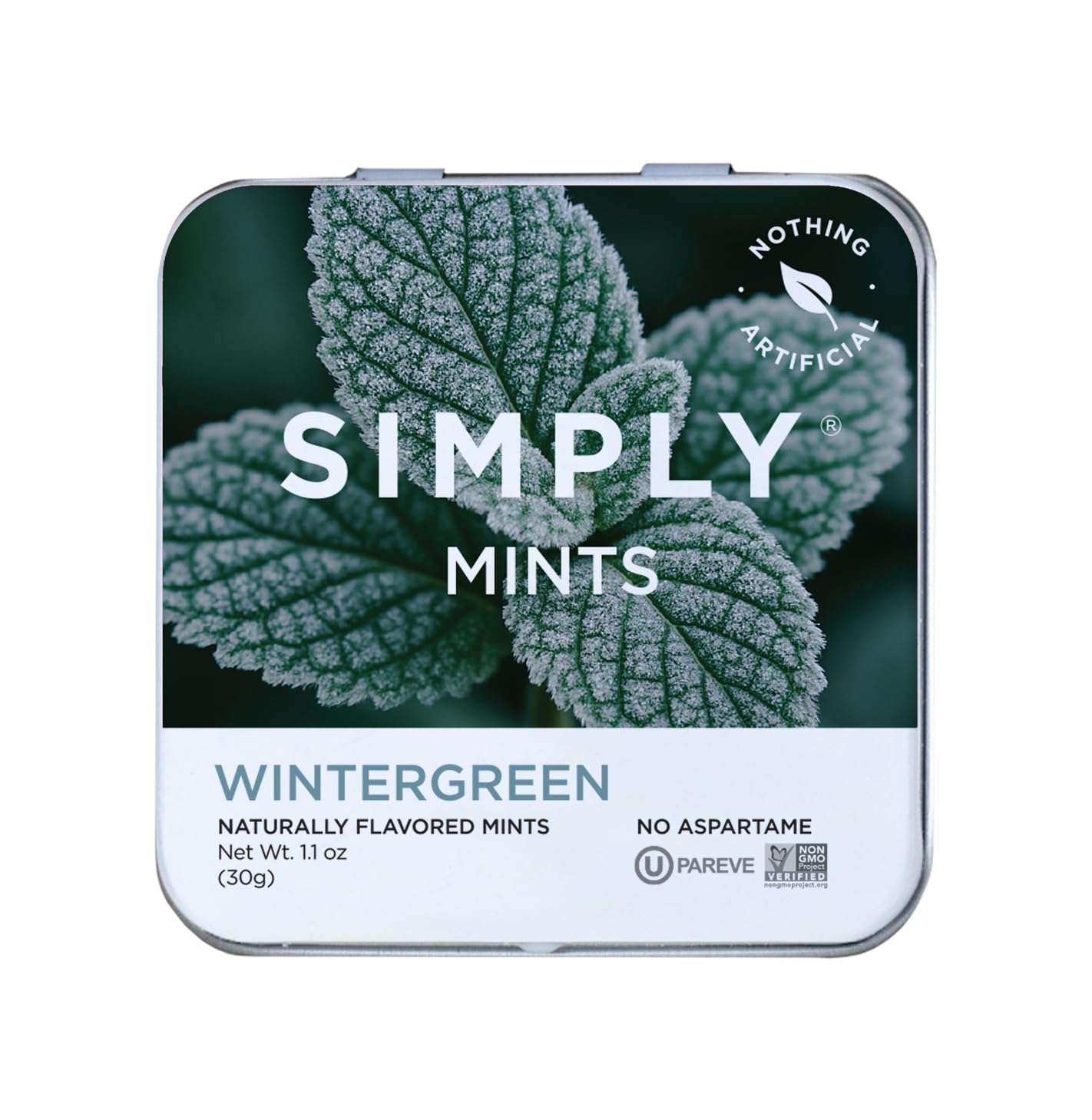 SIMPLY MINTS Natural Peppermint Breath Mints, 6 Pack (180 Pieces), Made With Real Peppermint Oil | Aspartame-Free, Sorbitol-Free, Xylitol-Free, Vegan, Kosher, Non-GMO
