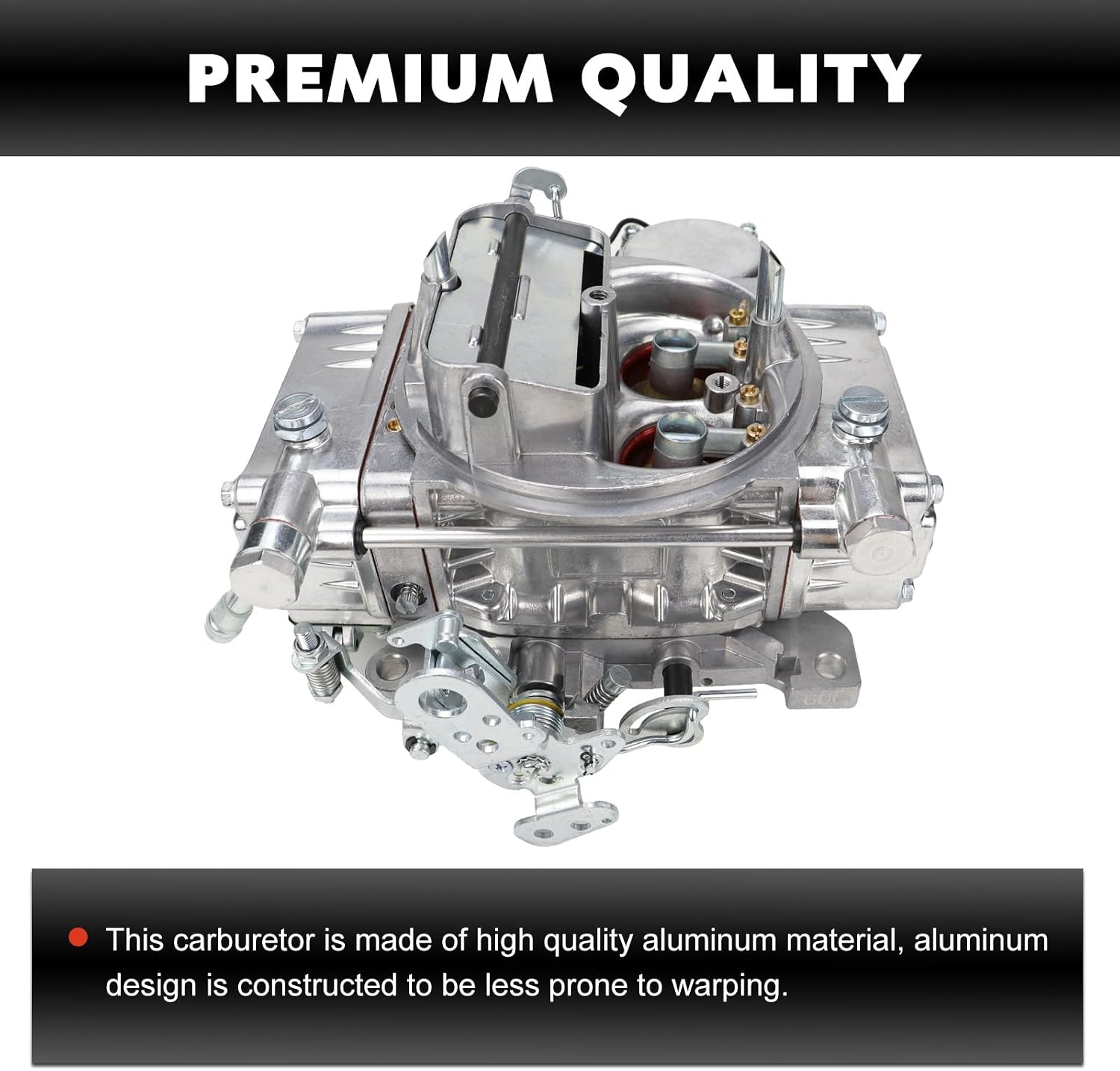 USTAR BR-67270 Carburetor Compatible with Holley Quick Fuel Brawler Carburetor 600 CFM 4 Barrel Square Bore Vacuum Secondaries with Electric Choke
