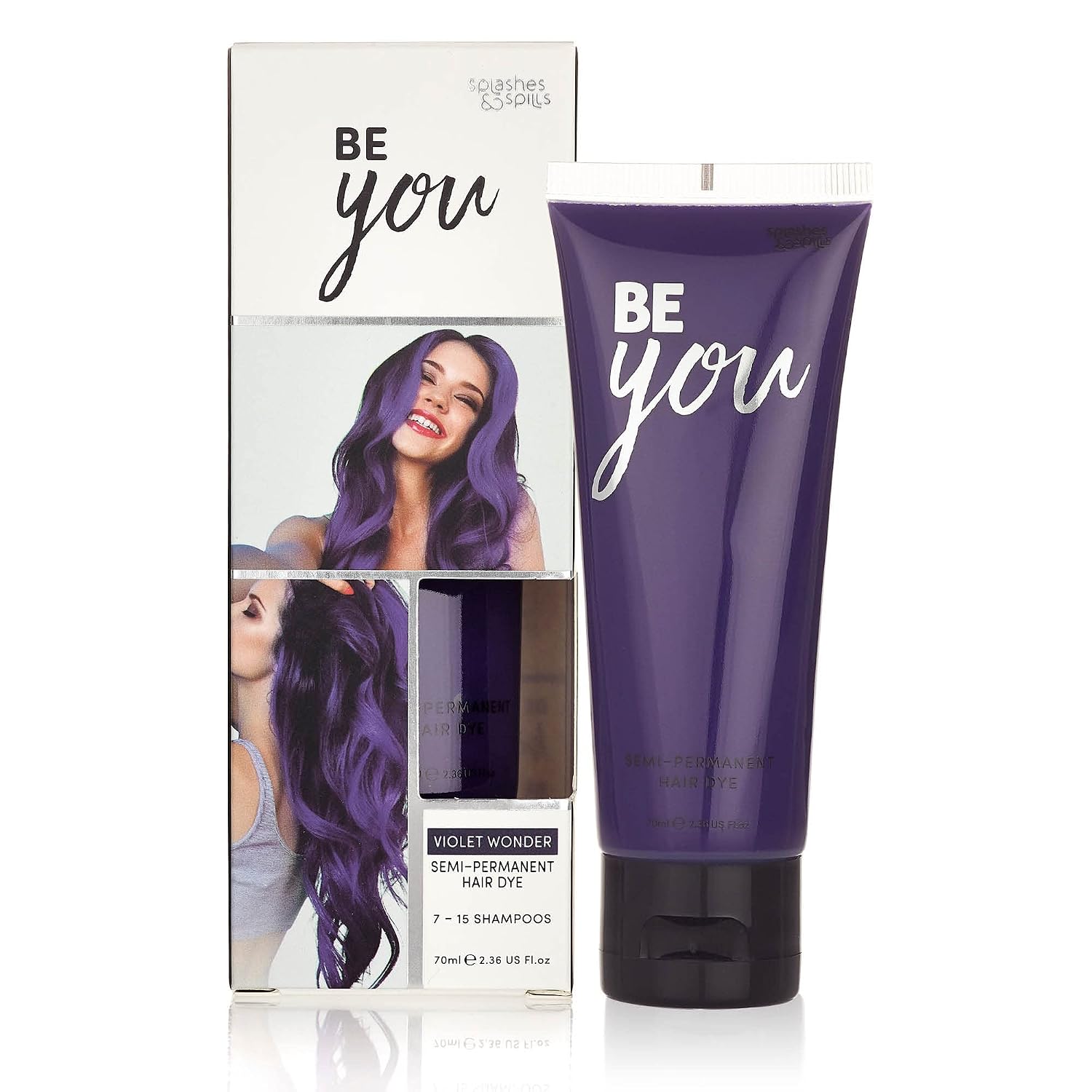 Semi-Permanent Butter Blonde Hair Dye - Vibrant 2.36 Oz. Tubes Temporary Hair Color - Ammonia and Peroxide Free -Vegan and 100% Cruelty-Free Toner - Lasts for 7-15 Shampoos - by Splashes and Spills