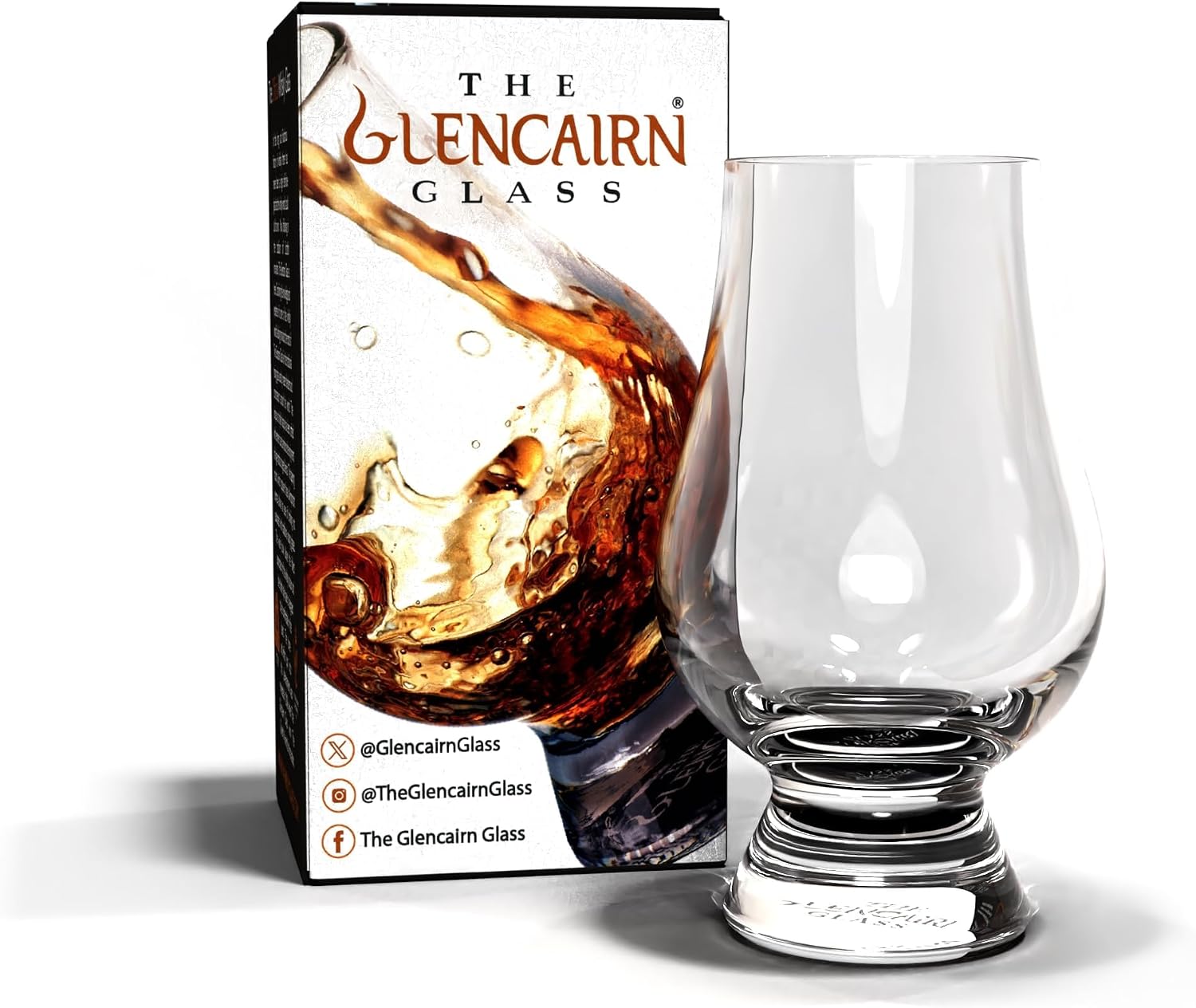 GLENCAIRN Whisky Glass in Gift Carton - Crystal Whiskey Drinking Glass for Tasting and Sniffing - Transparent and Suitable for Scotch, Brandy, Bourbon