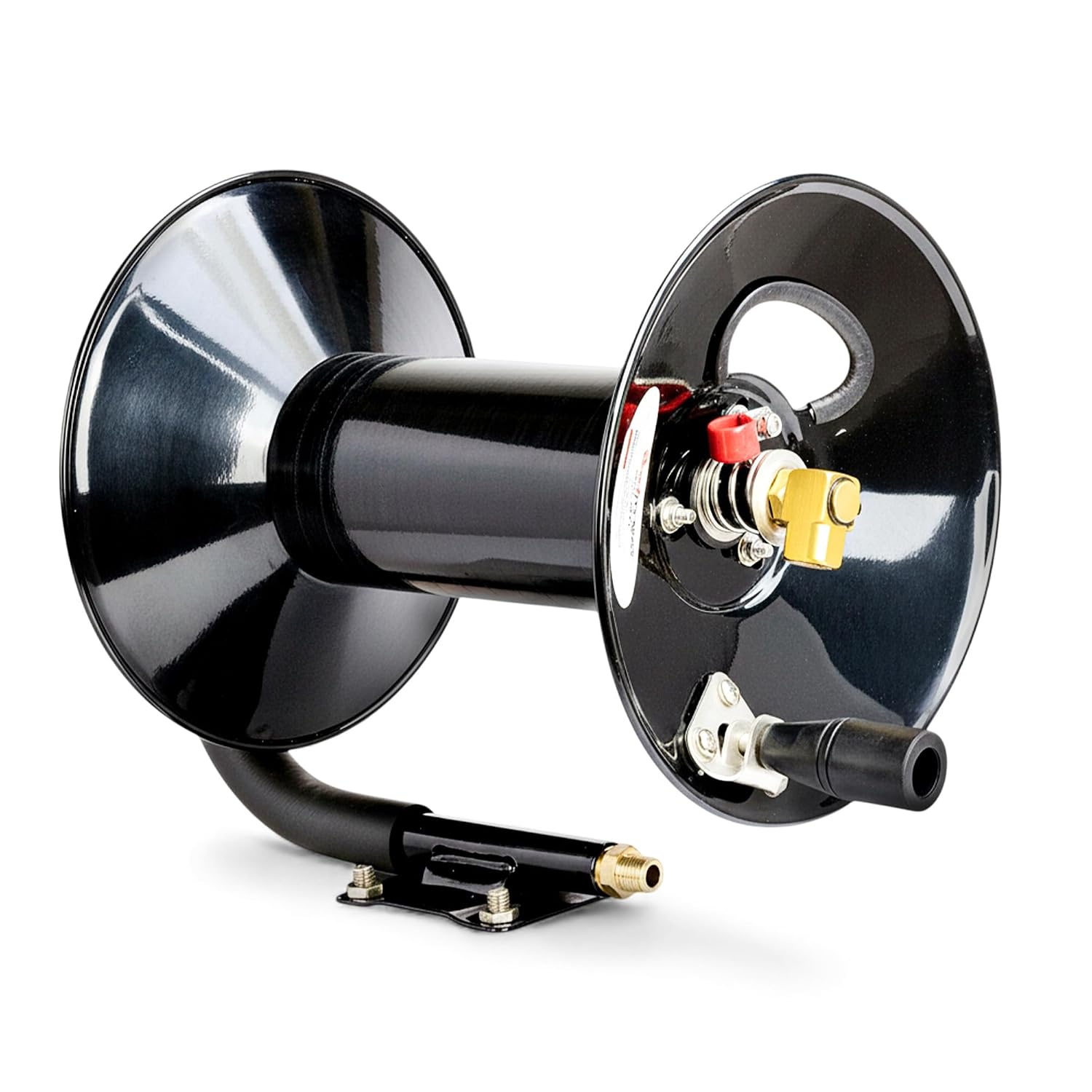 ReelWorks Air Hose Reel Tool Retractable Hand Crank 3/8" Inch x 100' Feet | 300 PSI / 20 BAR Heavy Duty Steel Construction, Hose Sold Separately