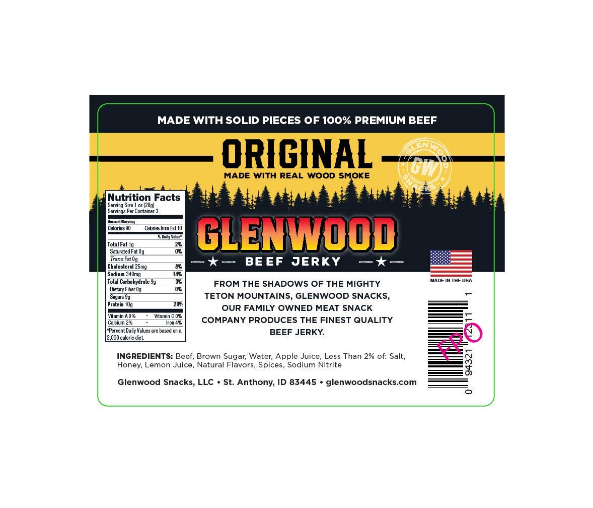 Glenwood Jerky 10oz 100% Beef Jerky (ORIGINAL)