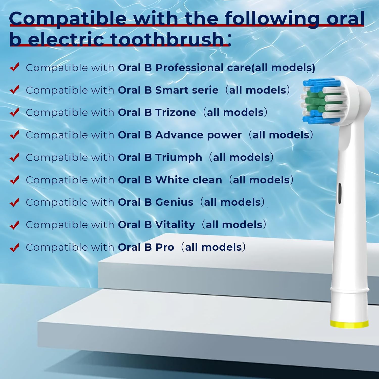 Electric Toothbrush Replacement Heads 16 Pack/Compatible Oral B Braun Replacement Brush Heads/Compatible Oral B Replacement Brush Heads