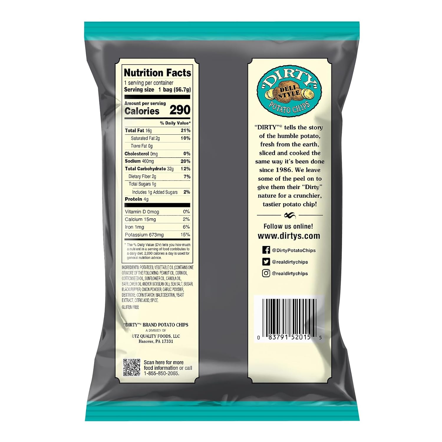 Dirty Chips Jalapeno Heat, 2-Ounce (Pack of 25)