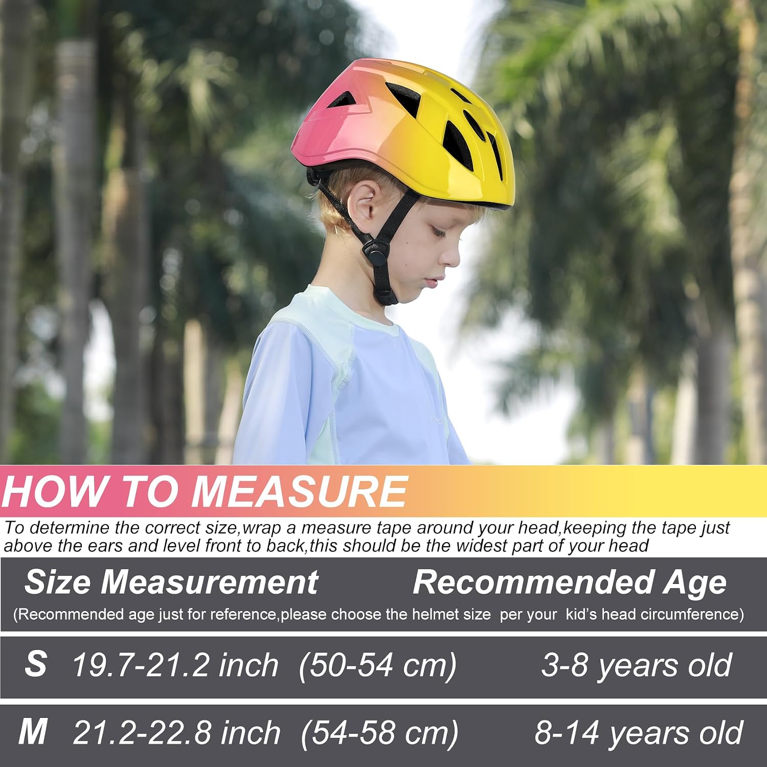 Kids Bike Helmet,2 Sizes for Youth Child Girls & Boys