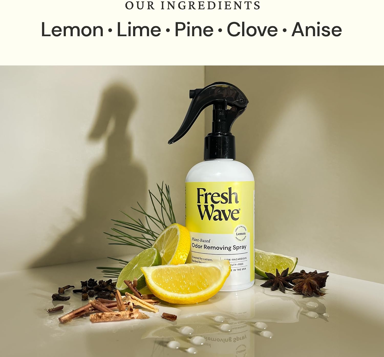Fresh Wave Original Room and Fabric Air Freshener Spray, 2-Pk, 8 oz | Plant-based formula, Pet-safe and people-safe, Fabric and room deodorizer , For upholstery, carpets, shoes, and pet bedding