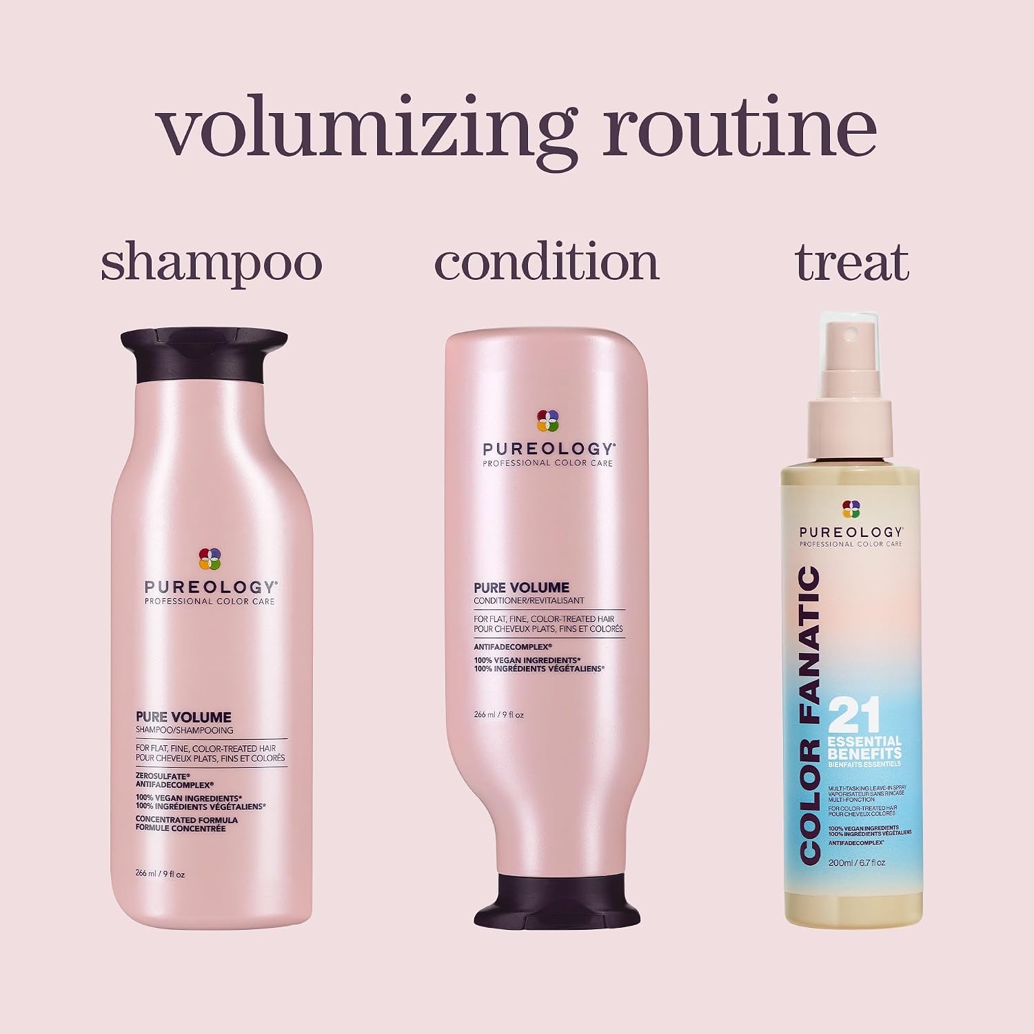 Pureology Pure Volume Shampoo & Conditioner Set – For Fine Hair