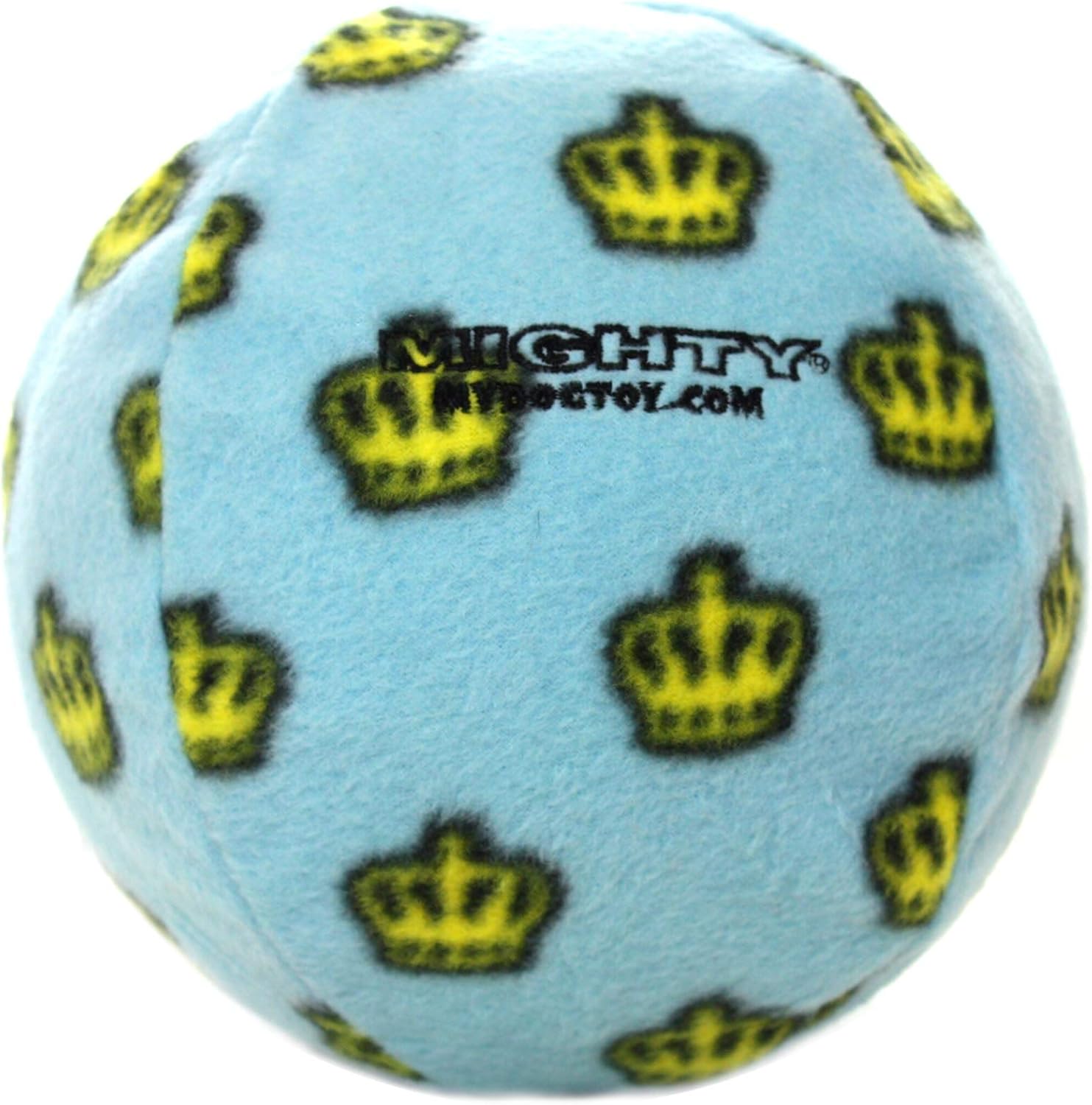 MIGHTY Tuffy 2 Pack Medium Ball Dog Toy: Ultra Durable Plush Toy with Multiple Layers & Reinforced Seams, Washable and Floats, Vinyl Ball & Fleece