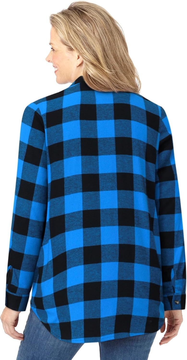 Woman Within Classic Flannel Shirt