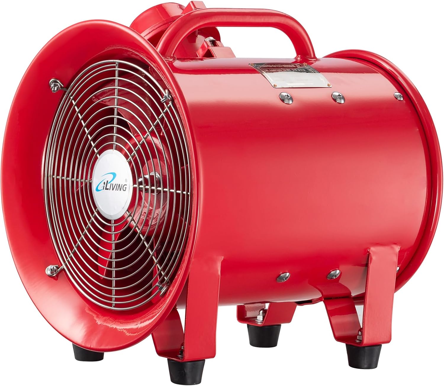 iLiving - ILG8EF12EX Explosion Proof Utility High Velocity Blower, Fume Extractor, Portable Exhaust and Ventilator Fan, Air Ventilation with 2720 CFM